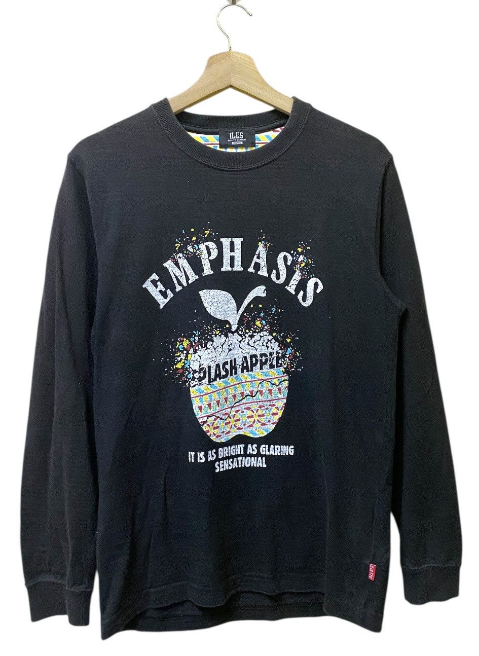 The Unbranded Brand Splash Apple Tshirt Long Sleeve Crewneck Size US S / EU 44-46 / 1 - 1 Thumbnail