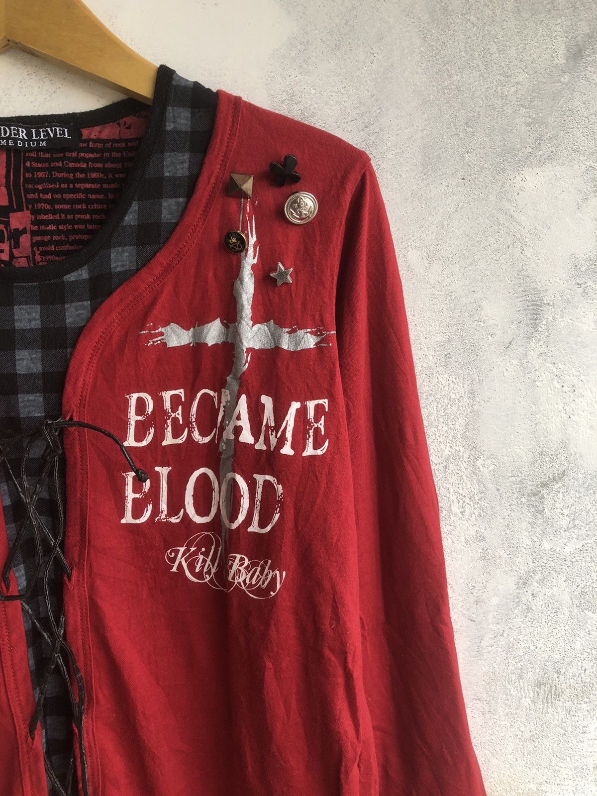 Hysteric Glamour Japanese Gothic Tribal Poem Double Layer Rock Punk Style Size US M / EU 48-50 / 2 - 4 Thumbnail
