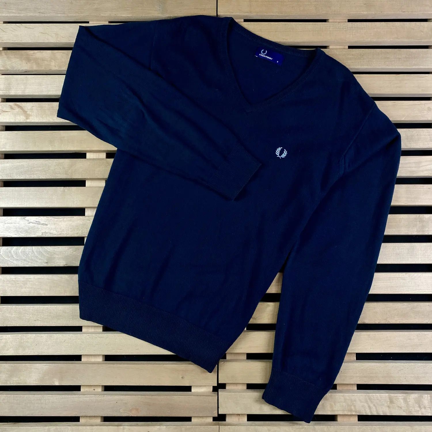 Fred Perry Men’s Sweater Long Sleeve Fred Perry Size S Blue Size US S / EU 44-46 / 1 - 1 Thumbnail