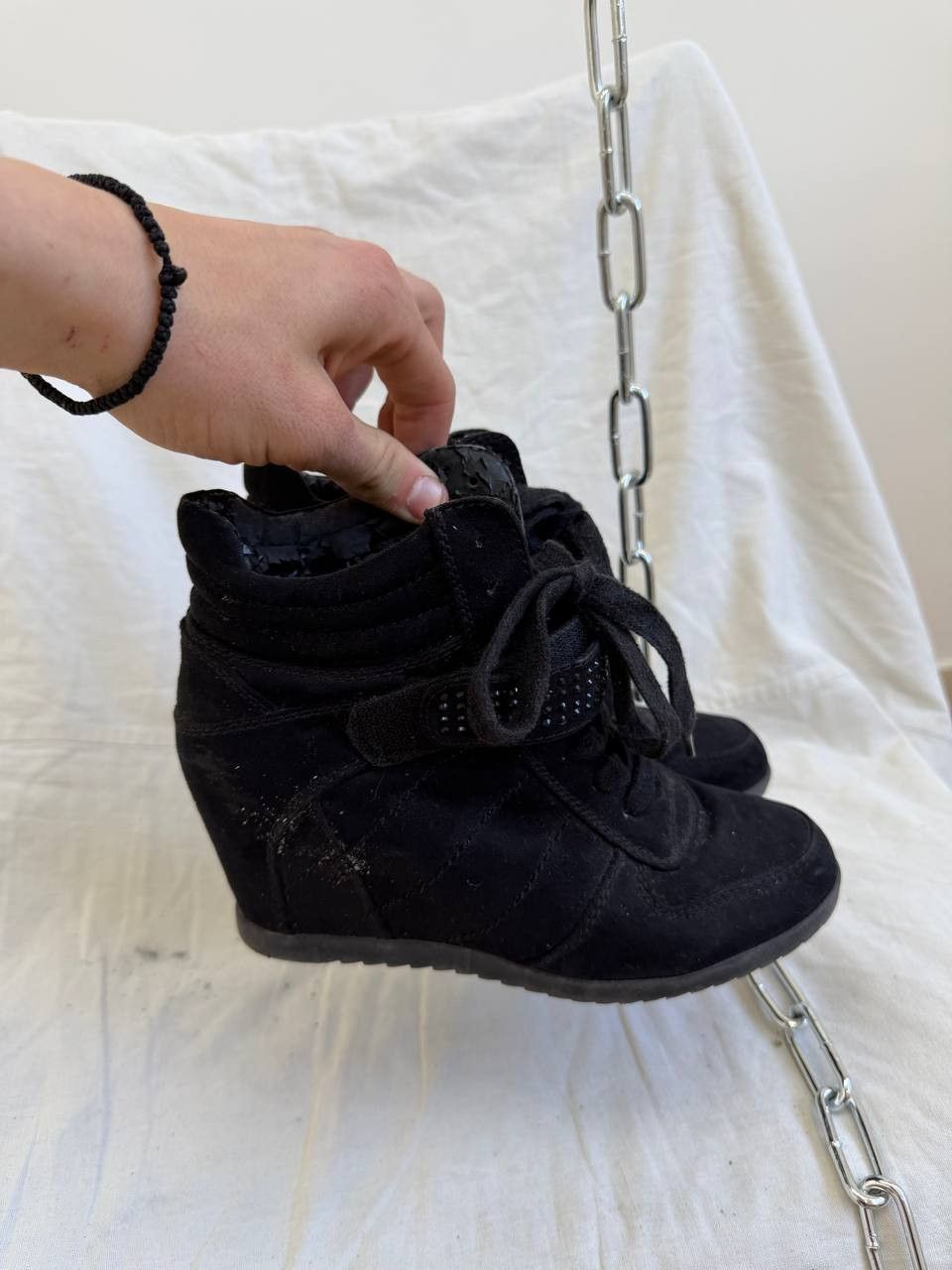 14th Addiction Y2K Isabel Marant Style Suede High Sneakers Shoes Size US 6.5 / IT 36.5 - 4 Thumbnail