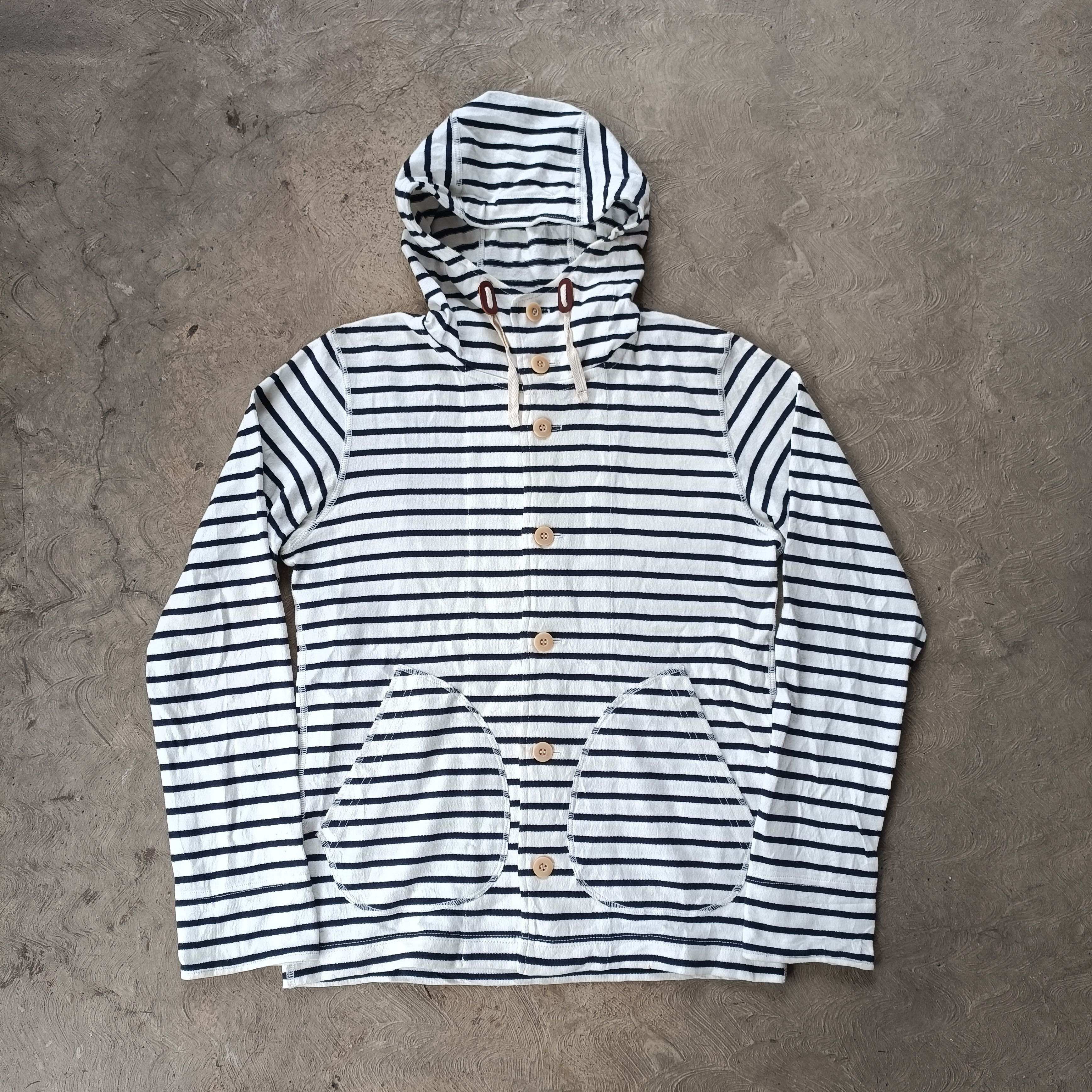 Comme des Garcons Comme Des Garcons homme button hooded marine jacket Size US S / EU 44-46 / 1 - 1 Thumbnail