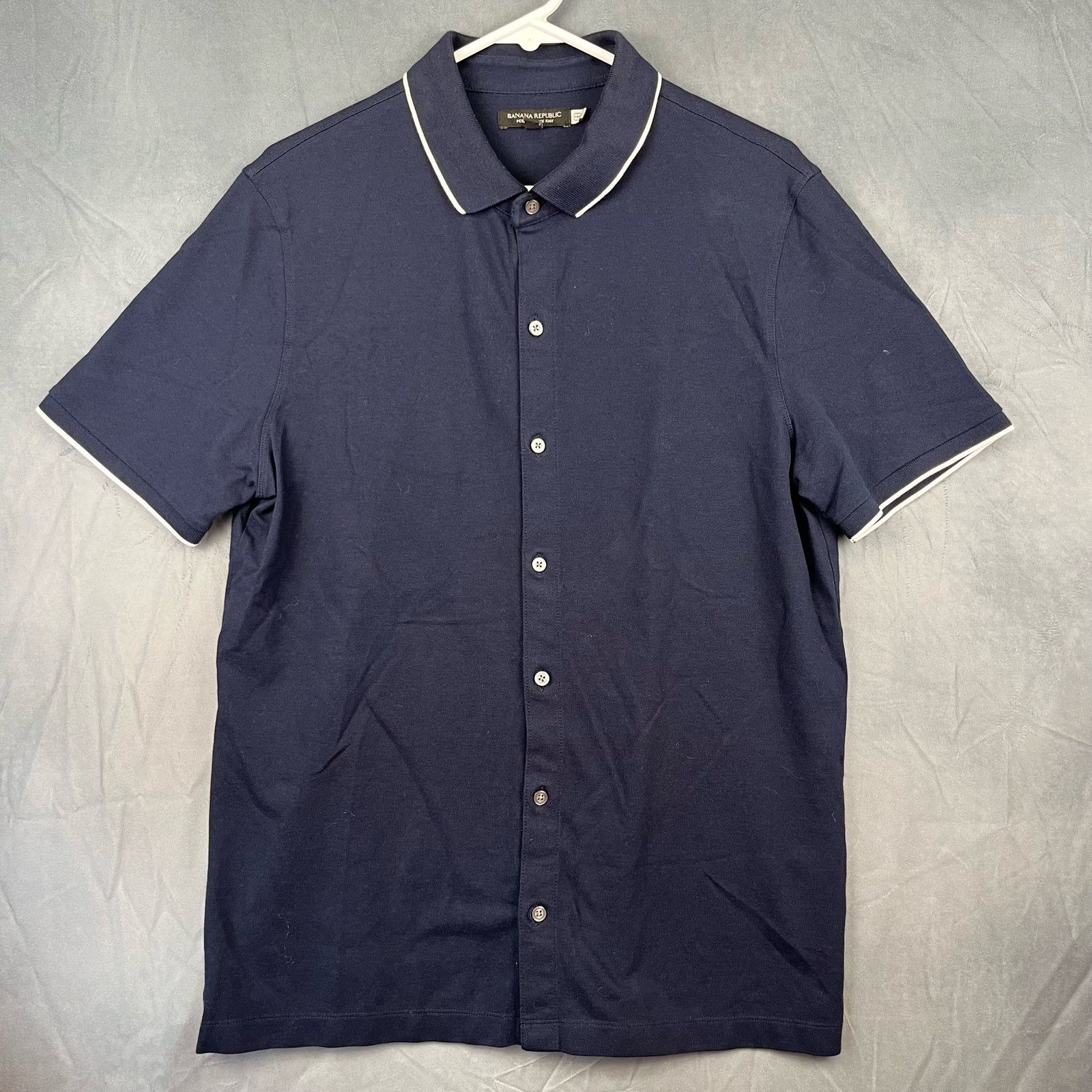 Banana Republic Banana Republic BR+ Short Sleeve Performance Knit Shirt J-01 Size US L / EU 52-54 / 3 - 1 Thumbnail