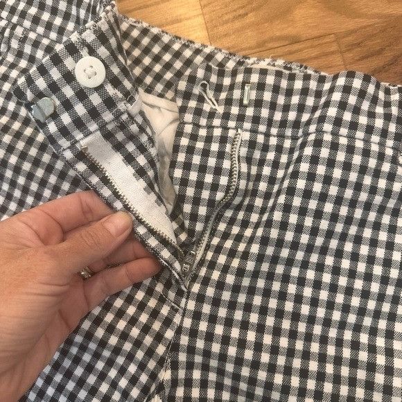 J.Crew J. Crew Navy White Gingham Chino Shorts Size 6 Size 28" / US 6 / IT 42 - 3 Thumbnail
