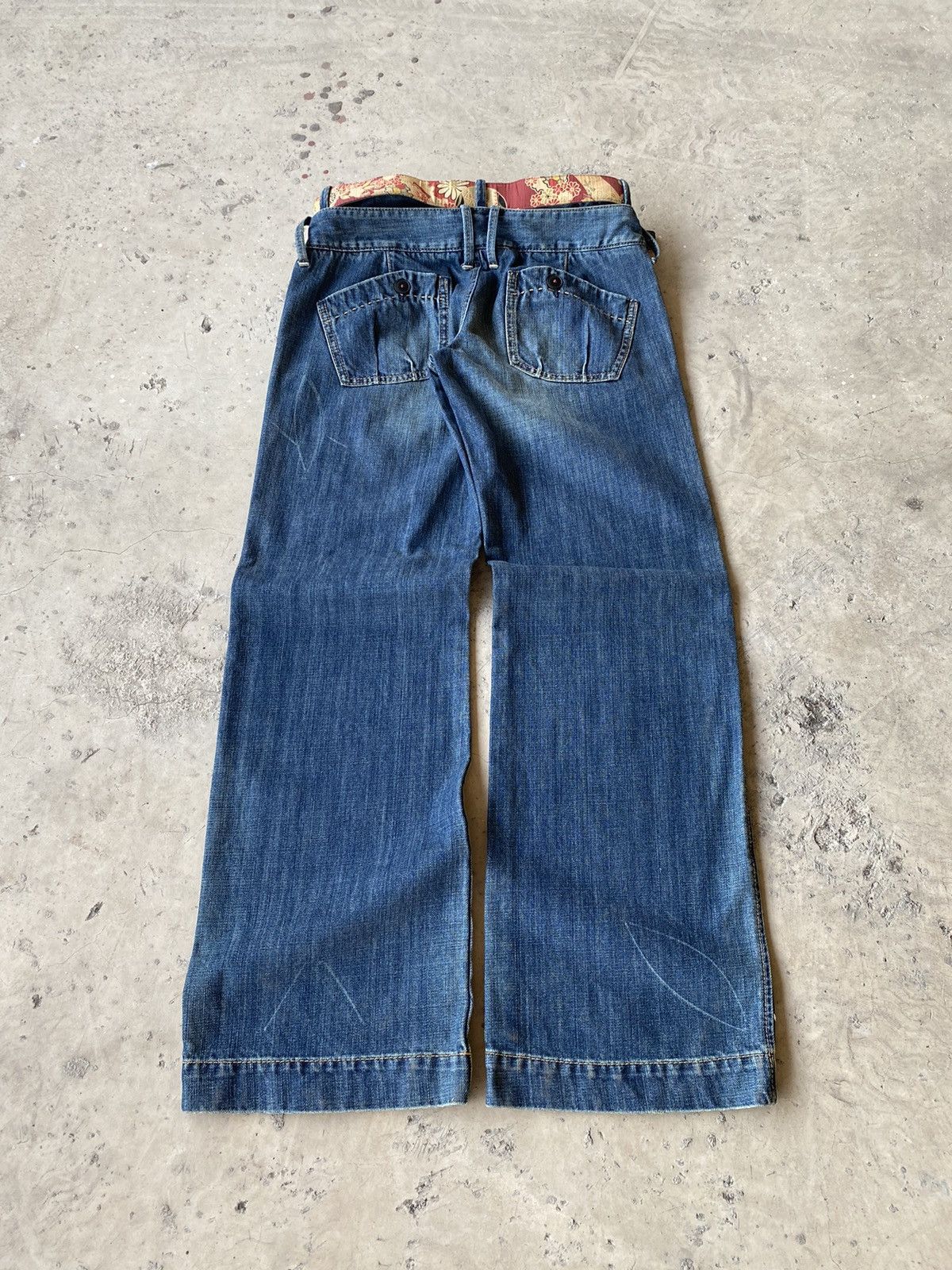 Beauty Beast 2000s - Antigauge Multi Button Denim Cotton Pants Size US 31 - 5 Thumbnail