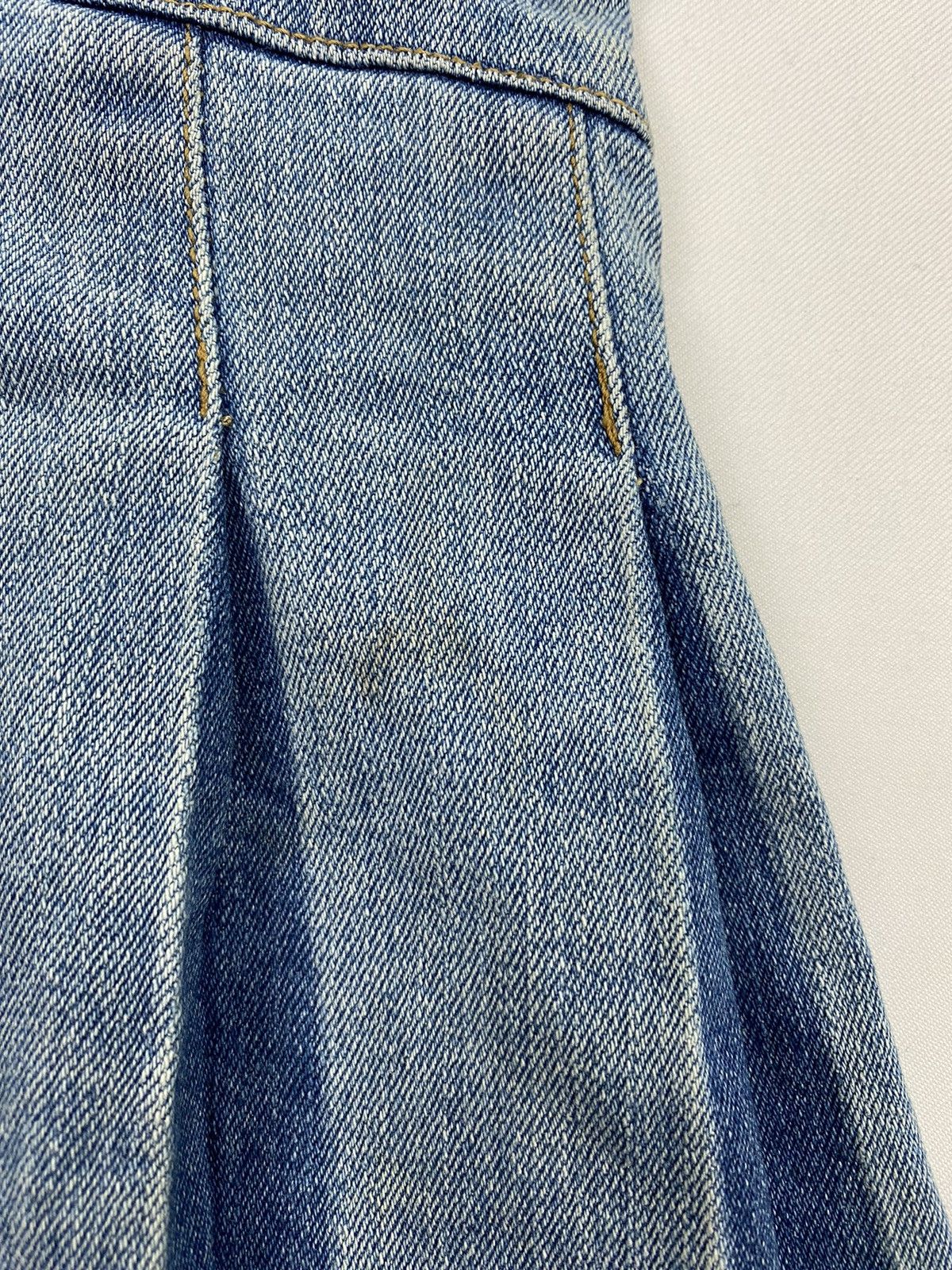 Le Grande Bleu (L.G.B.) U.T.D Distressed Pleated Jeans Skirt Size 28" / US 6 / IT 42 - 8 Thumbnail