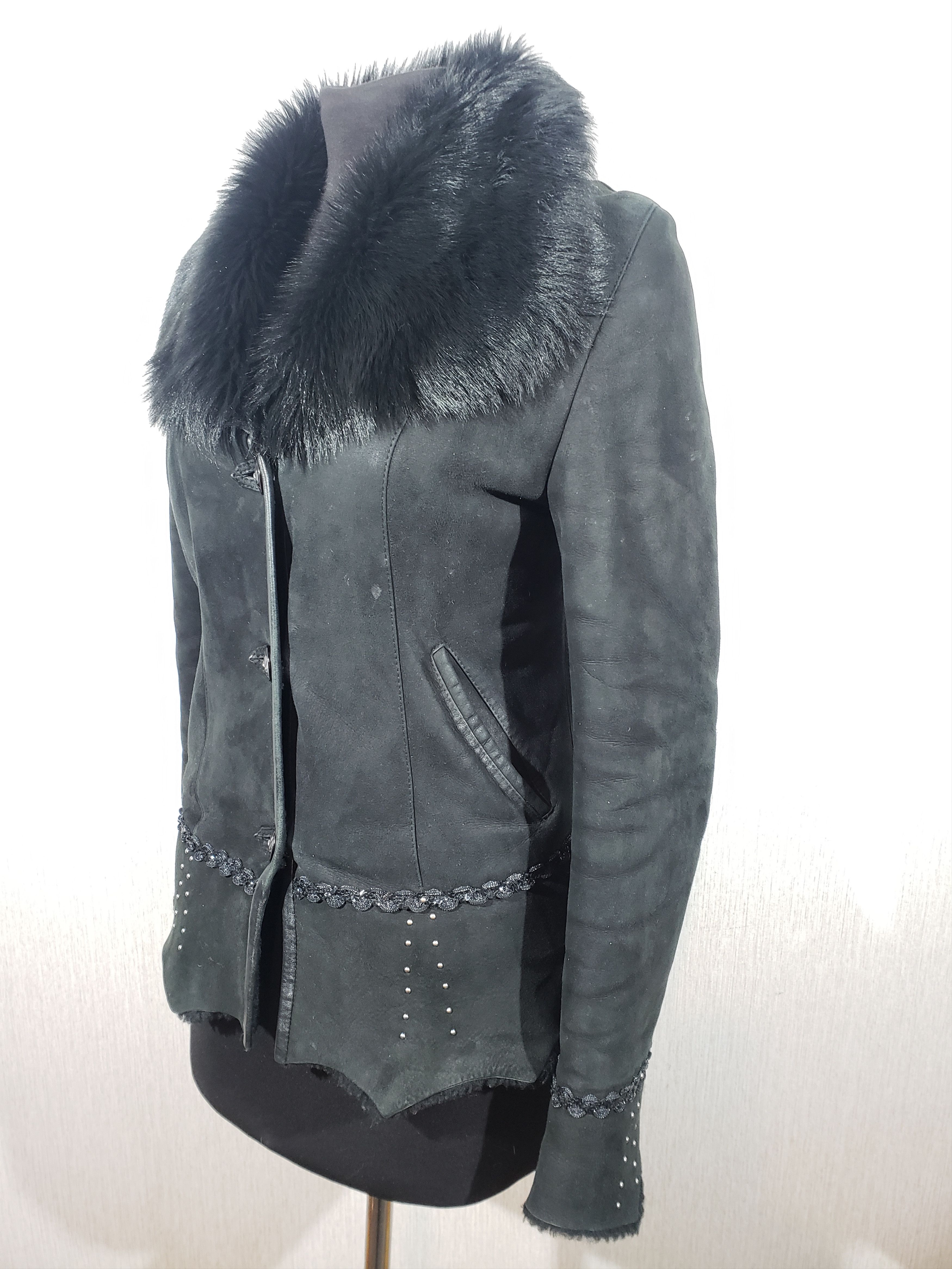 Other Stylish black sheepskin coat. Size M / US 6-8 / IT 42-44 - 2 Thumbnail