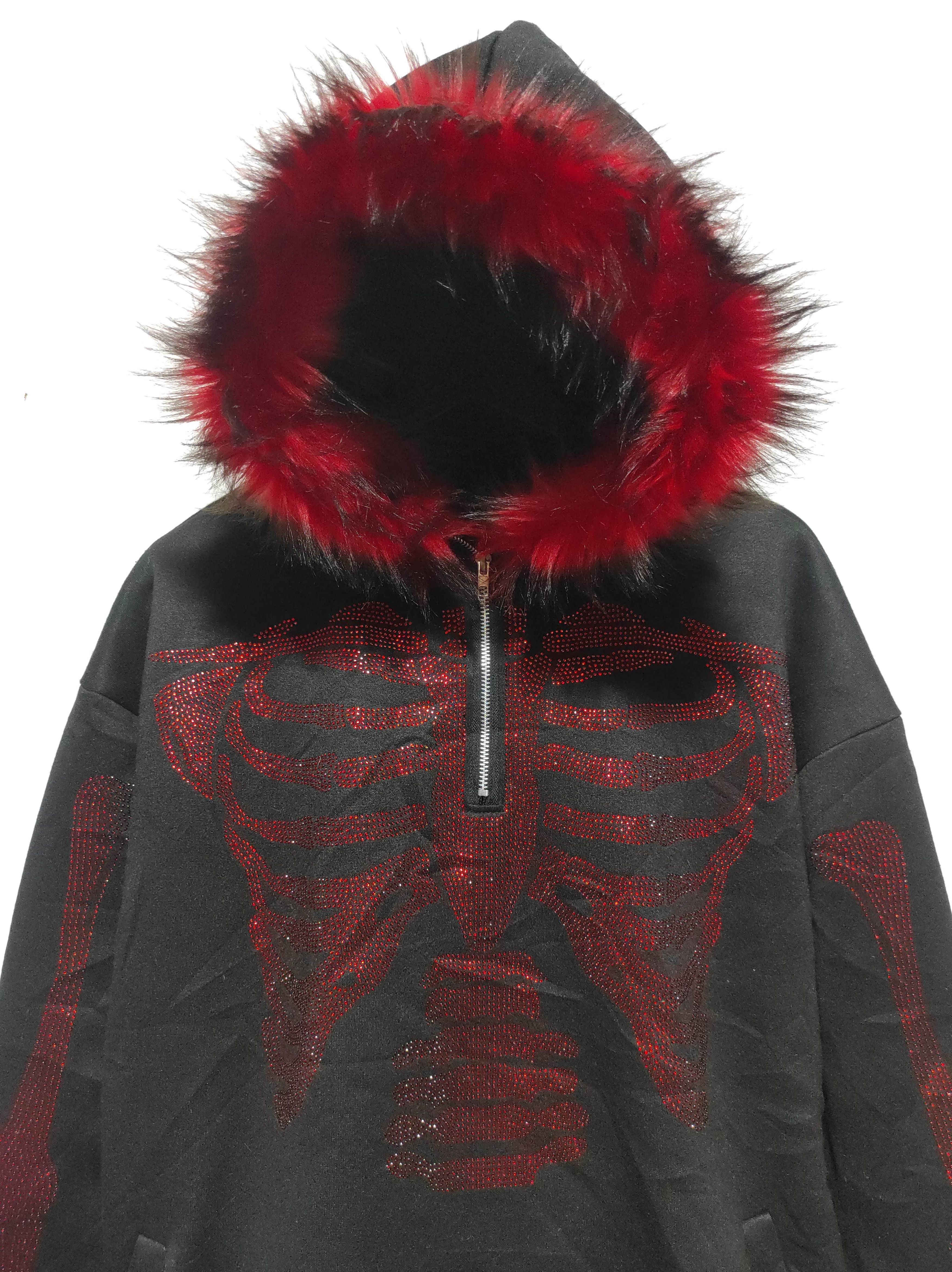 Hysteric Glamour Skull Half Zip Fur Hoodie IfSixWasNine LGB style Size US M / EU 48-50 / 2 - 3 Thumbnail