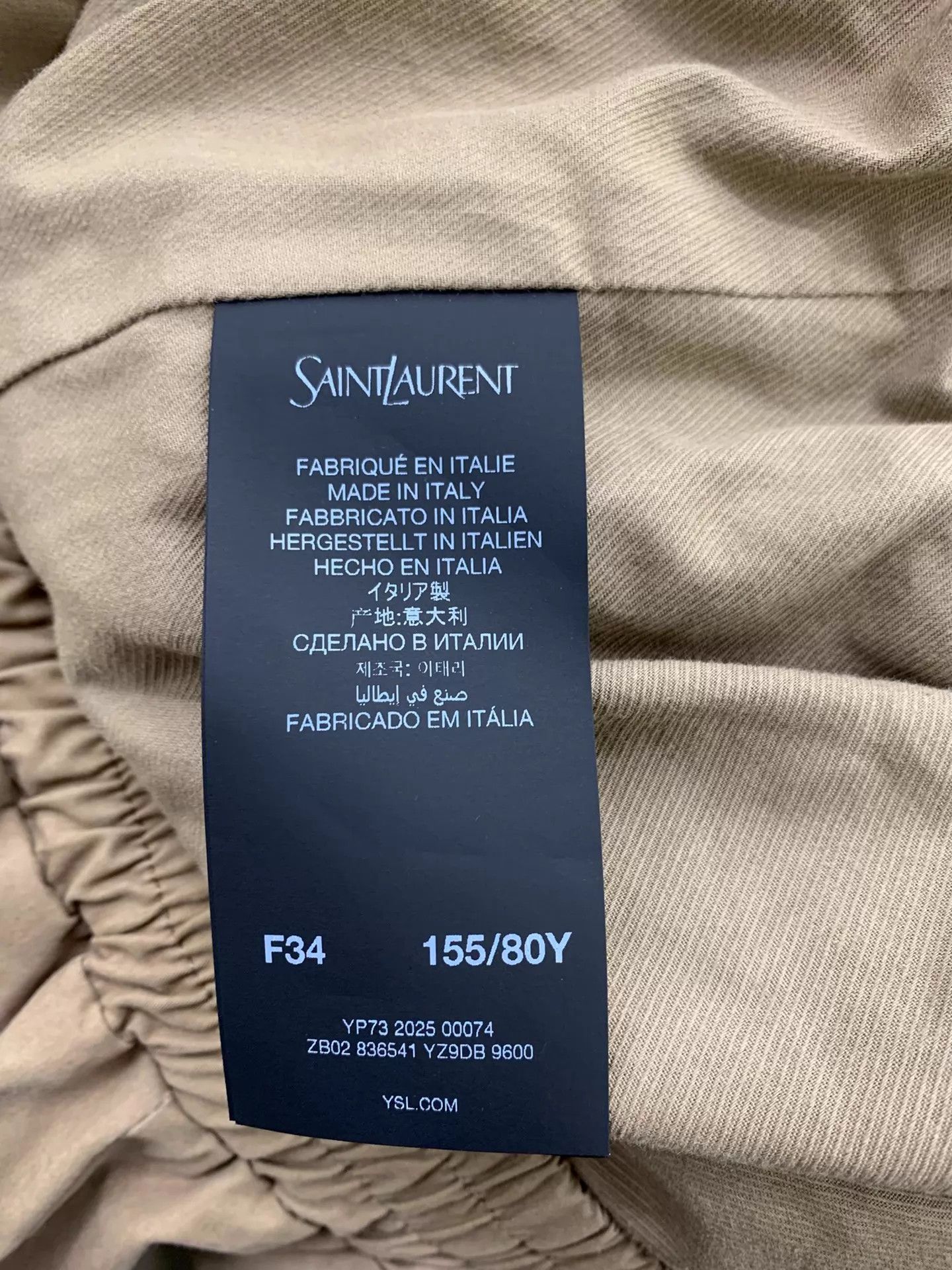Yves Saint Laurent YSL Khaki Oversized Jacket 34 Size XXS / US 00 / IT 34 - 5 Thumbnail