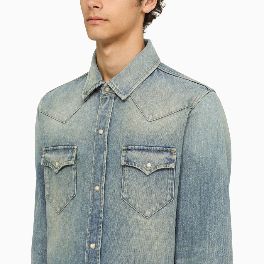 Alanui o1d2blof1124 Denim Shirt in Light Blue Size US L / EU 52-54 / 3 - 4 Thumbnail