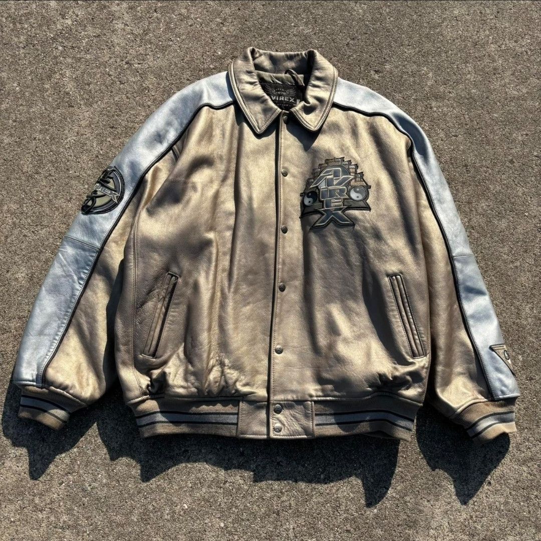 Avirex Vintage 3XL Avirex Temple of Inner Peace Leather Jacket Size US XXL / EU 58 / 5 - 1 Thumbnail