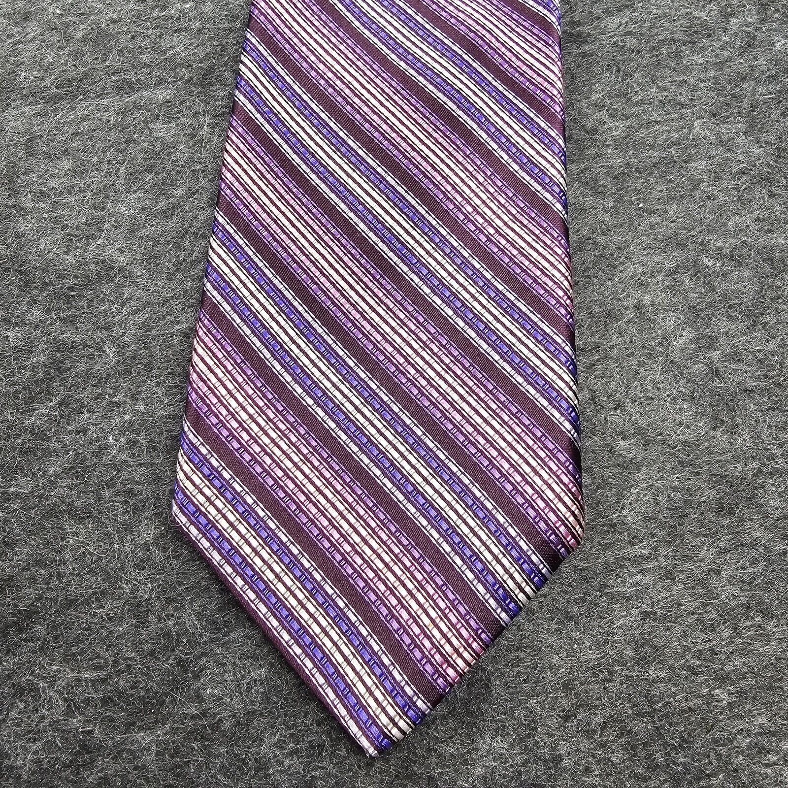 Ted Baker Ted Baker Tie 100% Italian Silk Repp Purple Designer USA 59" Size ONE SIZE - 2 Thumbnail