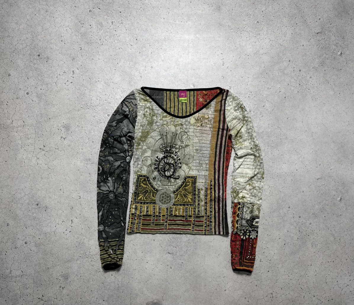 Jean Paul Gaultier Save The Queen Multicolor Art Print Longsleeve Size L Size L / US 10 / IT 46 - 2 Thumbnail