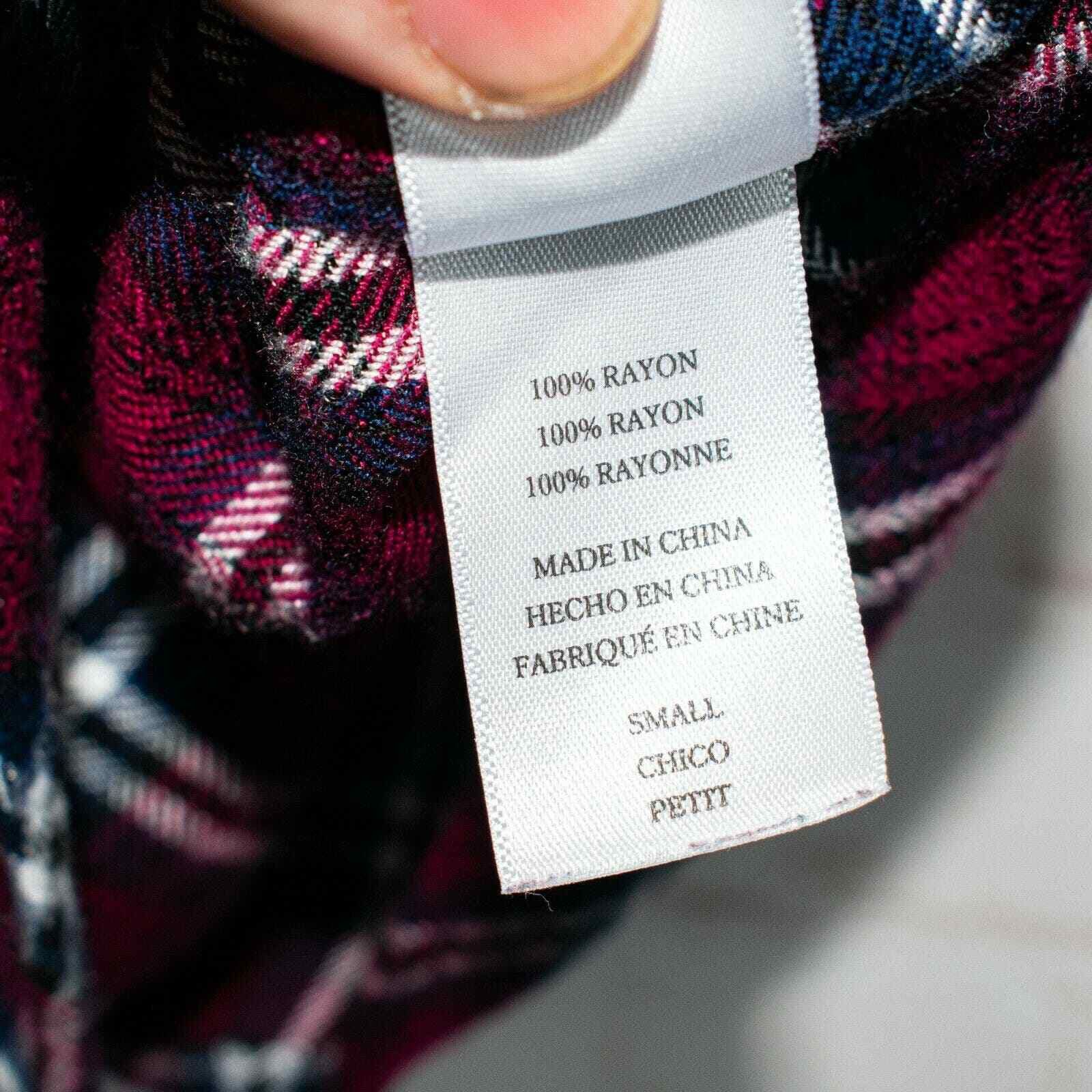 Rails Rails Hunter Flannel Shirt Burgundy Red Plaid Rayon Small Size S / US 4 / IT 40 - 7 Thumbnail