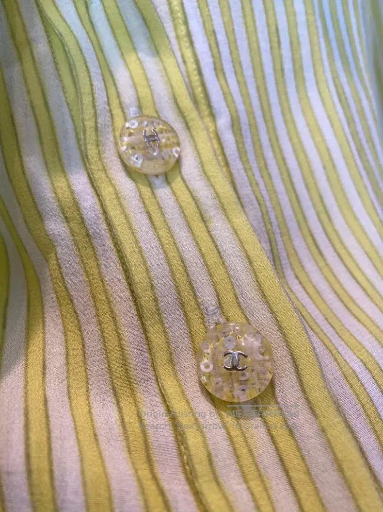 Chanel Chanel Lemon yellow striped dress Size XXS / US 00 / IT 34 - 5 Thumbnail