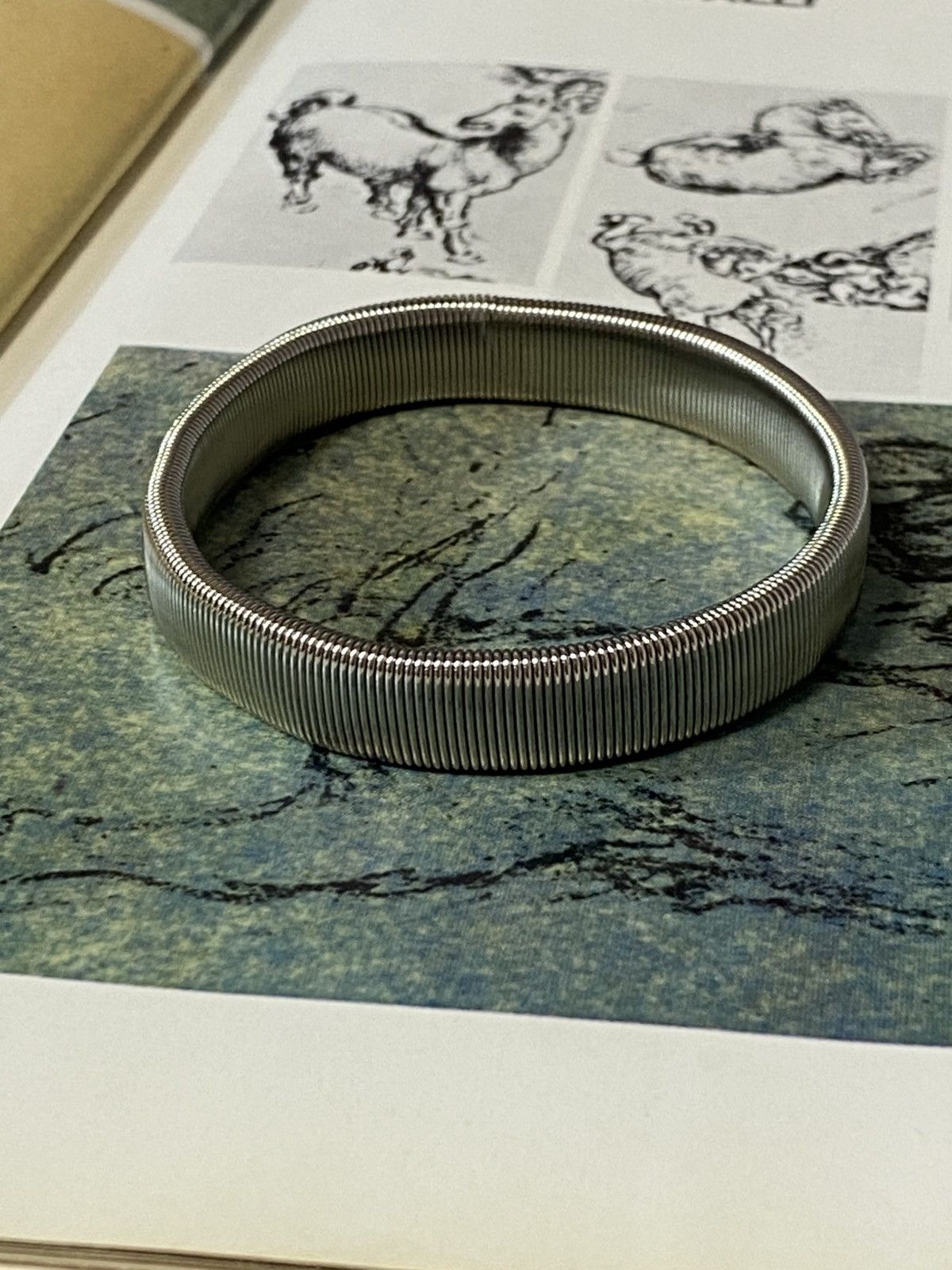 Japanese Brand Vintage Silver Flexible Gaspipe Snake Bangle Bracelet Size ONE SIZE - 1 Thumbnail