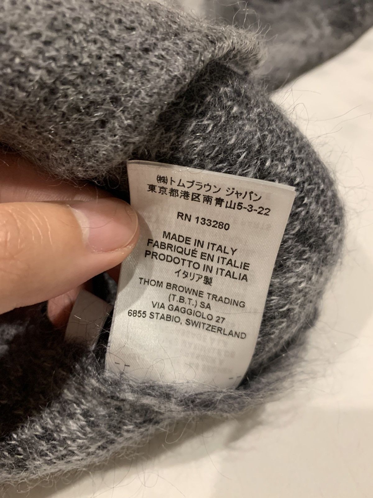 Thom Browne Thom Browne Tartan Plaid Mohair Cardigan in size 3 Size US M / EU 48-50 / 2 - 10 Thumbnail