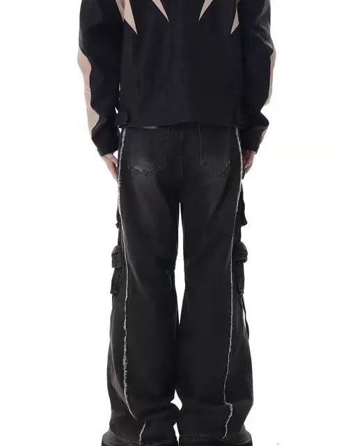 Japanese Brand Chiaki x Kanon Black High Street Vintage Casual Jeans Size US 31 - 3 Thumbnail