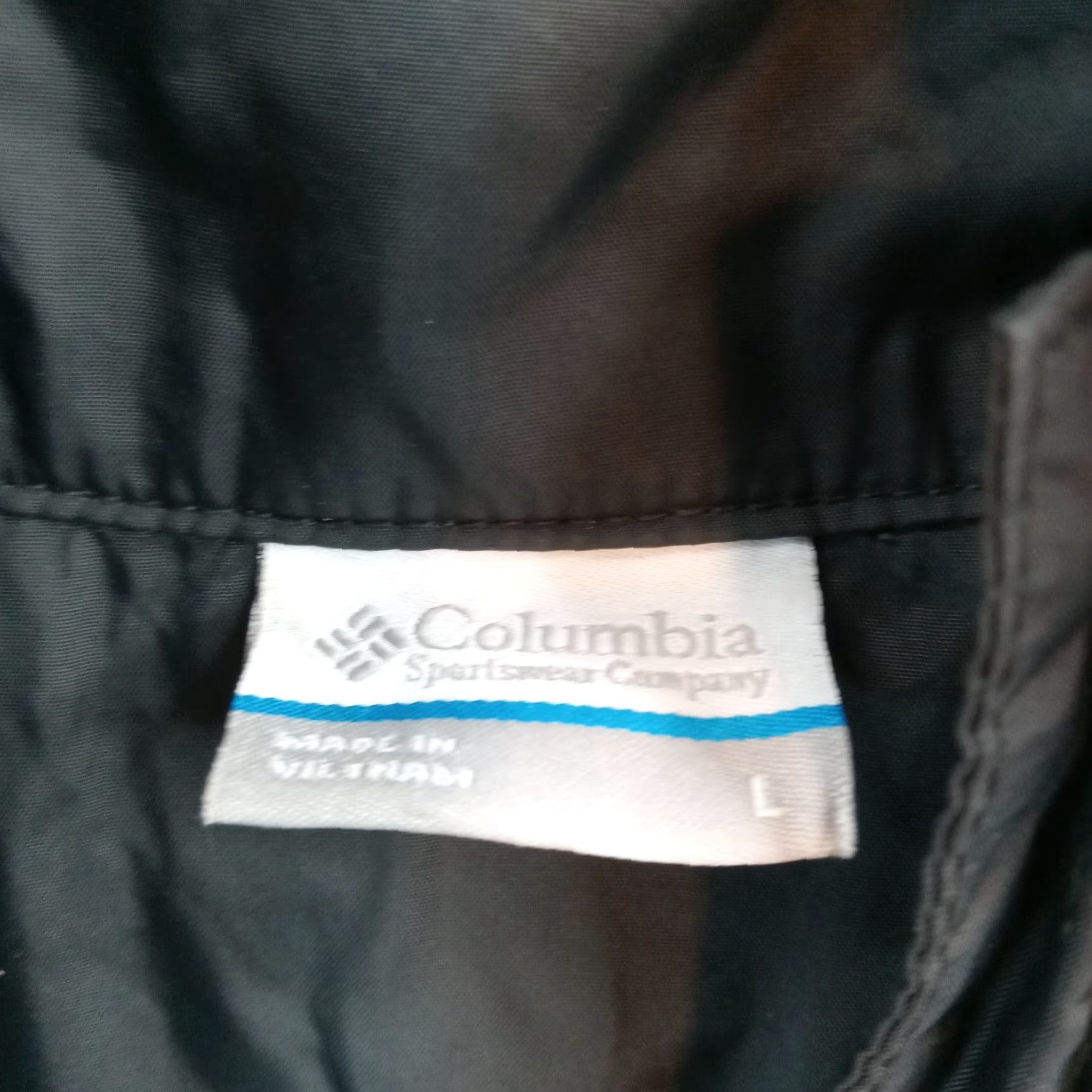 Vintage Columbia Windbreaker Jacket Women Large Black Hooded Full Zip Pocket Lightweight Size L / US 10 / IT 46 - 5 Thumbnail