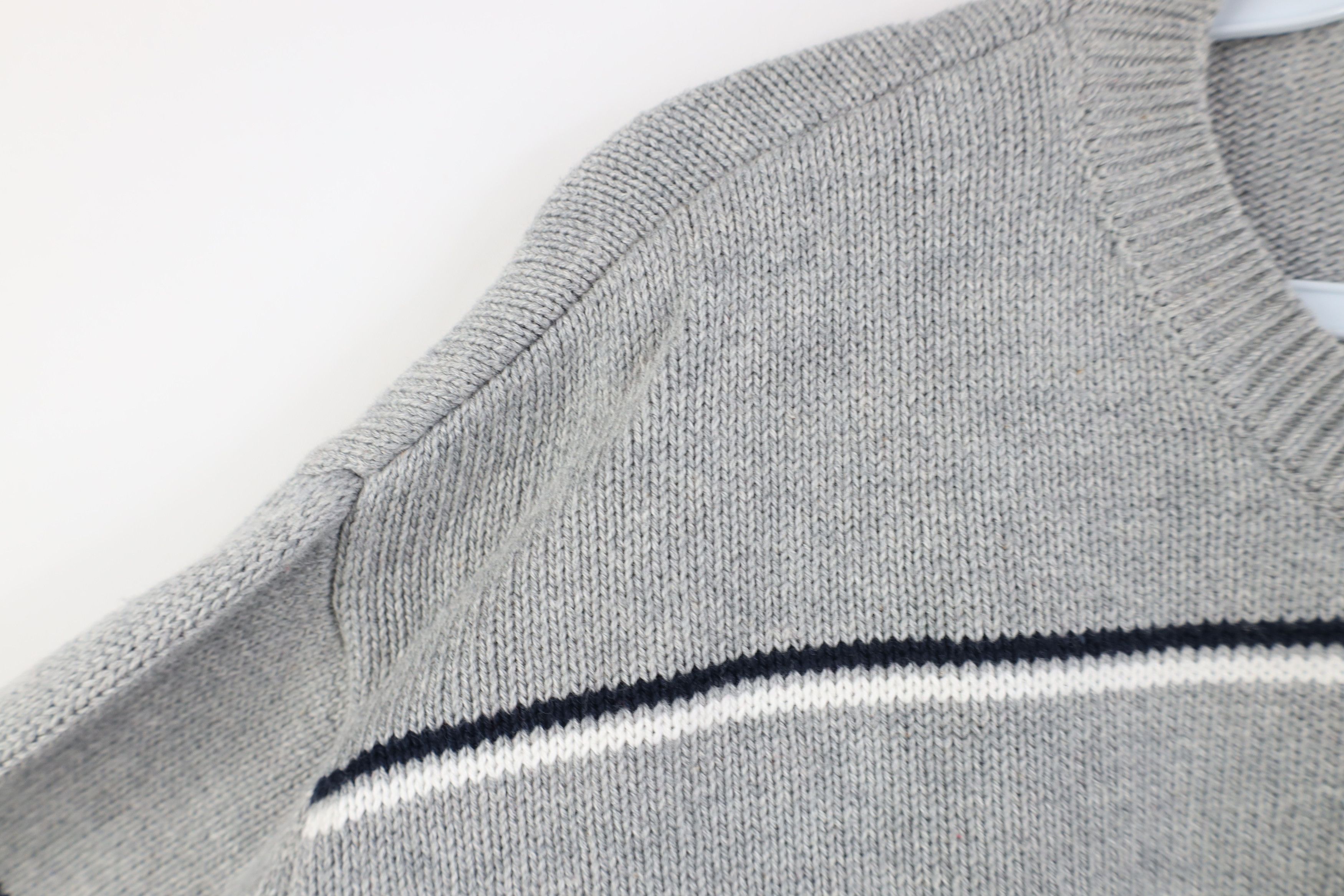 Nautica Vintage Nautica Cotton Ribbed Knit Crewneck Sweater Gray Size US L / EU 52-54 / 3 - 6 Thumbnail