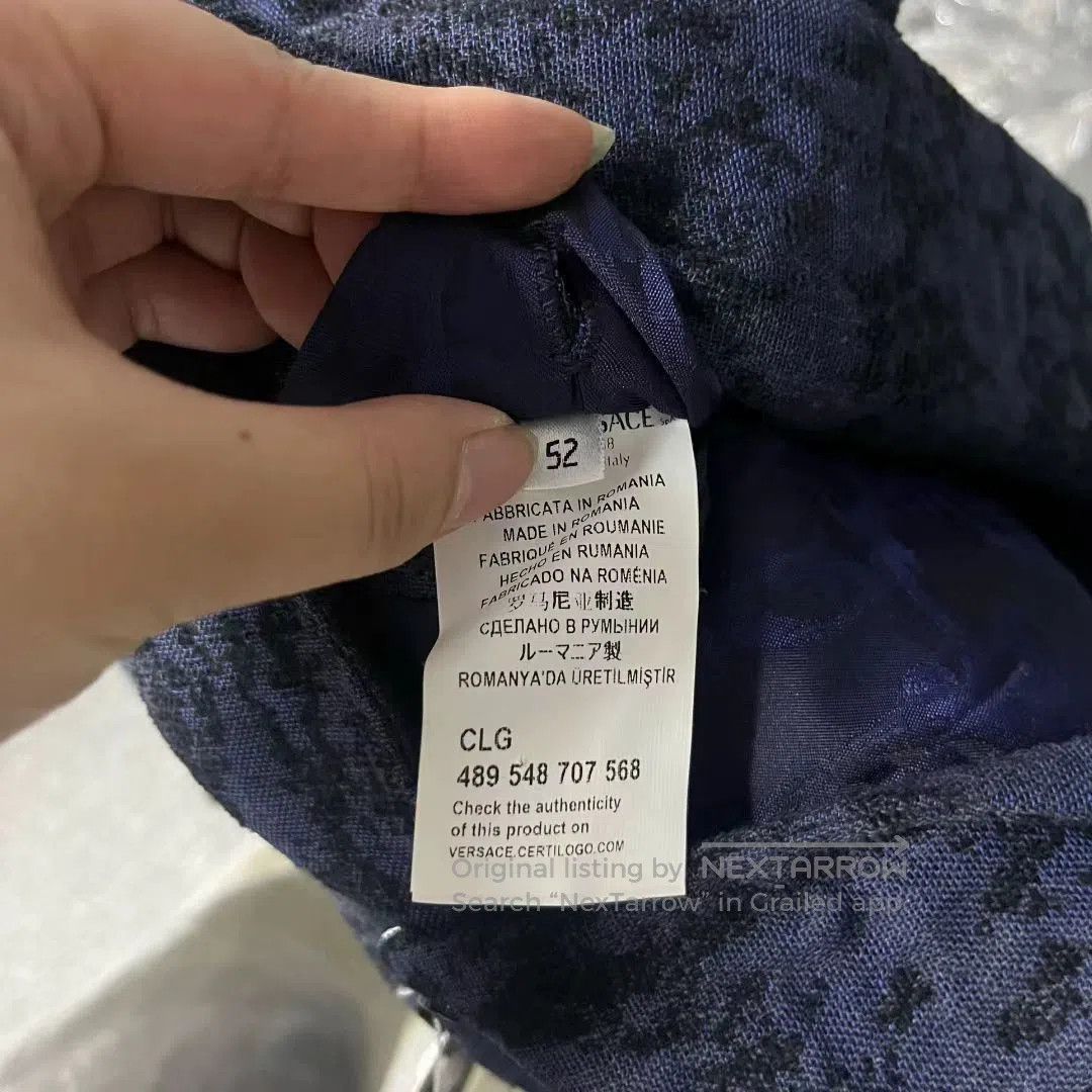 Versace Versace Blue Patterned Casual Blazer. Size US S / EU 44-46 / 1 - 4 Thumbnail