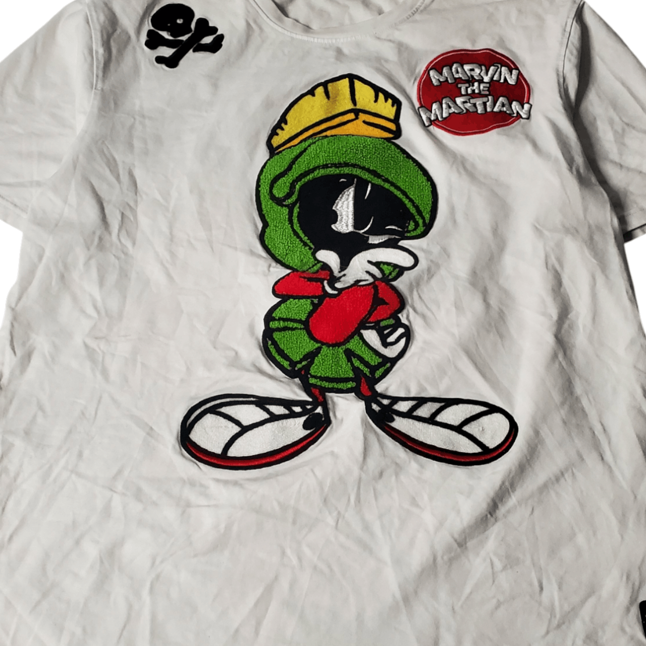 Vintage ✅️Looney Tunes Martian Embroidered Chenille T-Shirt Size US M / EU 48-50 / 2 - 2 Thumbnail