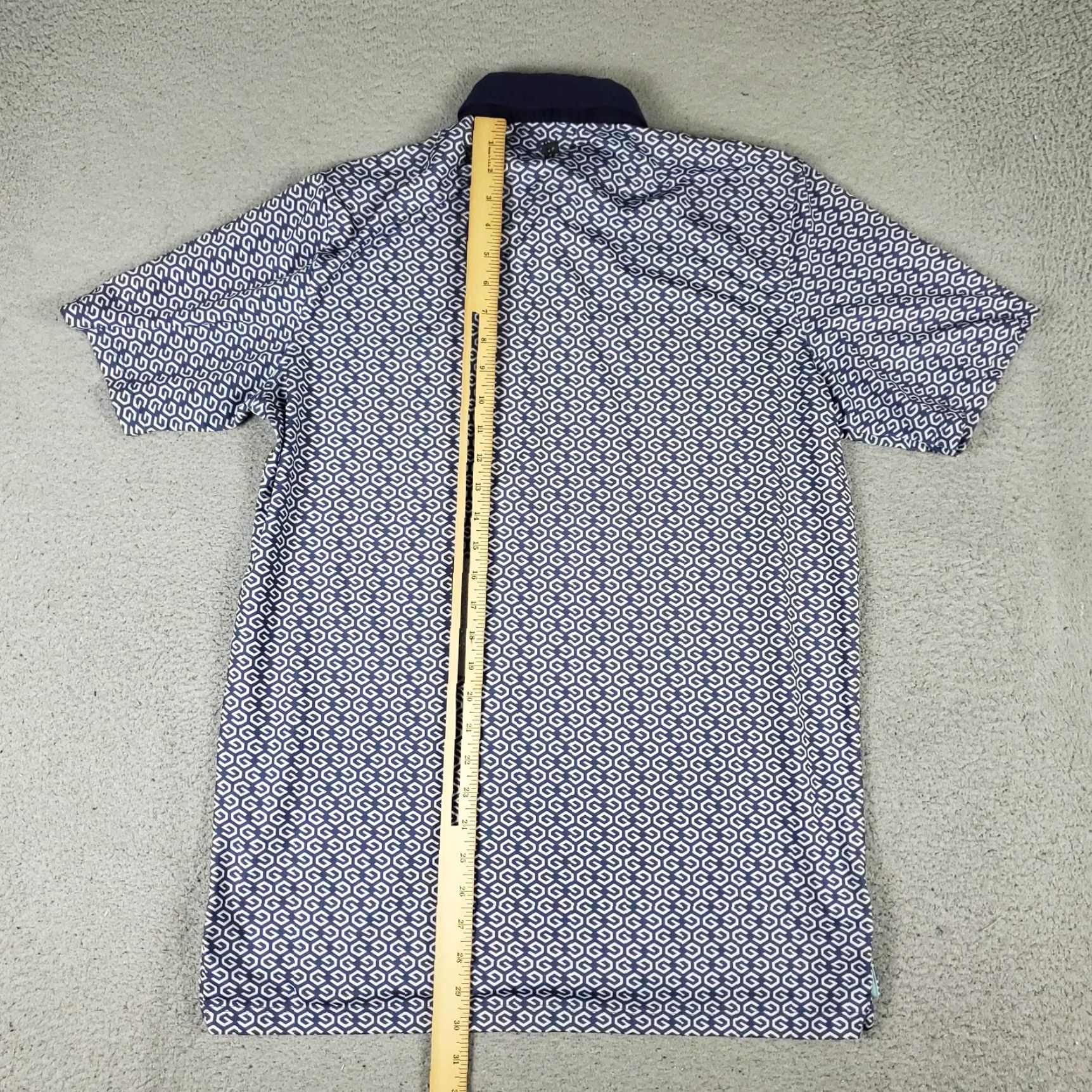 Vintage Greyson Polo Shirt Mens M Blue Geometric Performance Golf Wolf Size US M / EU 48-50 / 2 - 5 Thumbnail