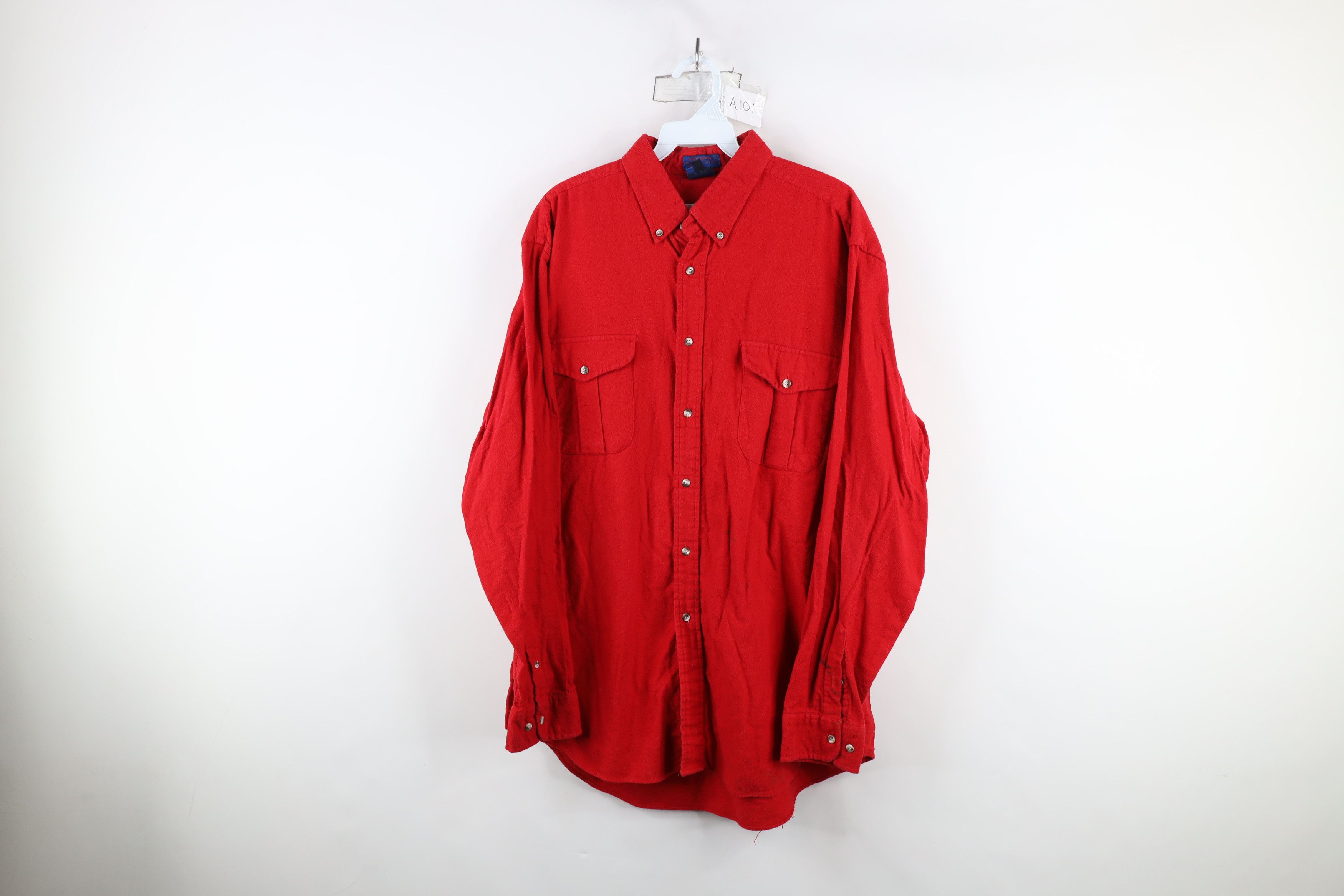 Vintage Vintage 90s Streetwear Cloth Collared Button Down Shirt Size US L / EU 52-54 / 3 - 1 Thumbnail