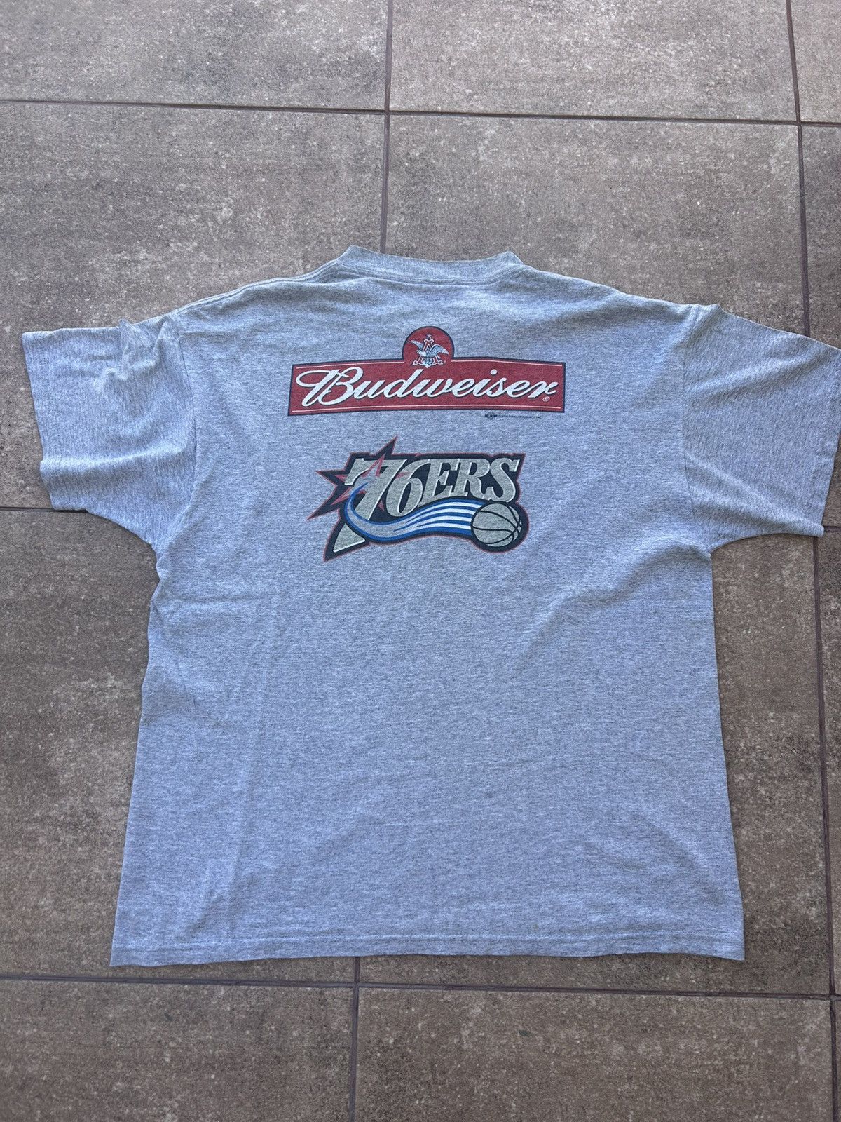 NBA NBA x Budweiser x 76ers 00s Promo Vintage Tee Size US L / EU 52-54 / 3 - 3 Thumbnail