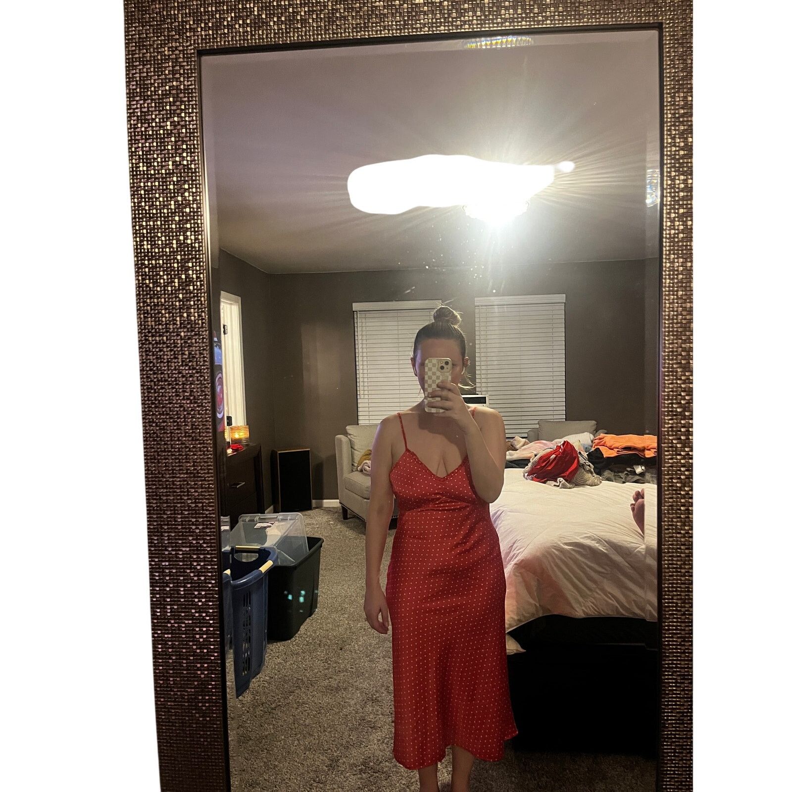 Other Japna Polka Dot Sleeveless V-Neck Midi Slip Dress Red M Size M / US 6-8 / IT 42-44 - 10 Thumbnail