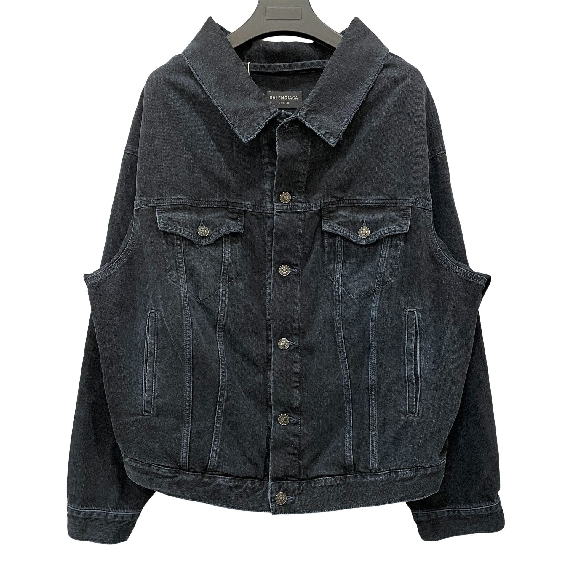 Balenciaga LAST DROP Balenciaga Washed Black Vintage Denim Track