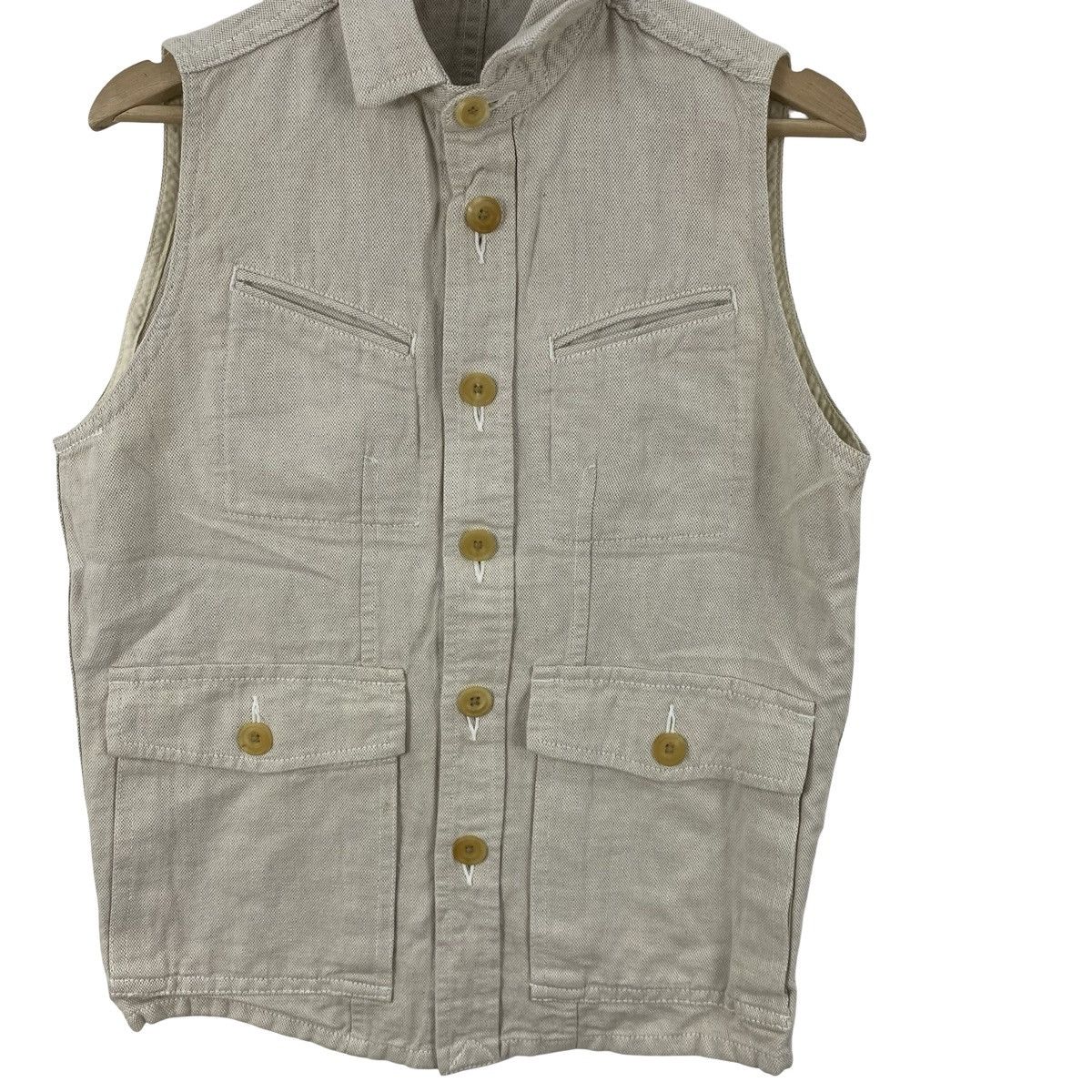 Vintage Vintage TOKISHIRAZU Utility Vest Canvas Pocket Workwear Size S / US 4 / IT 40 - 5 Thumbnail