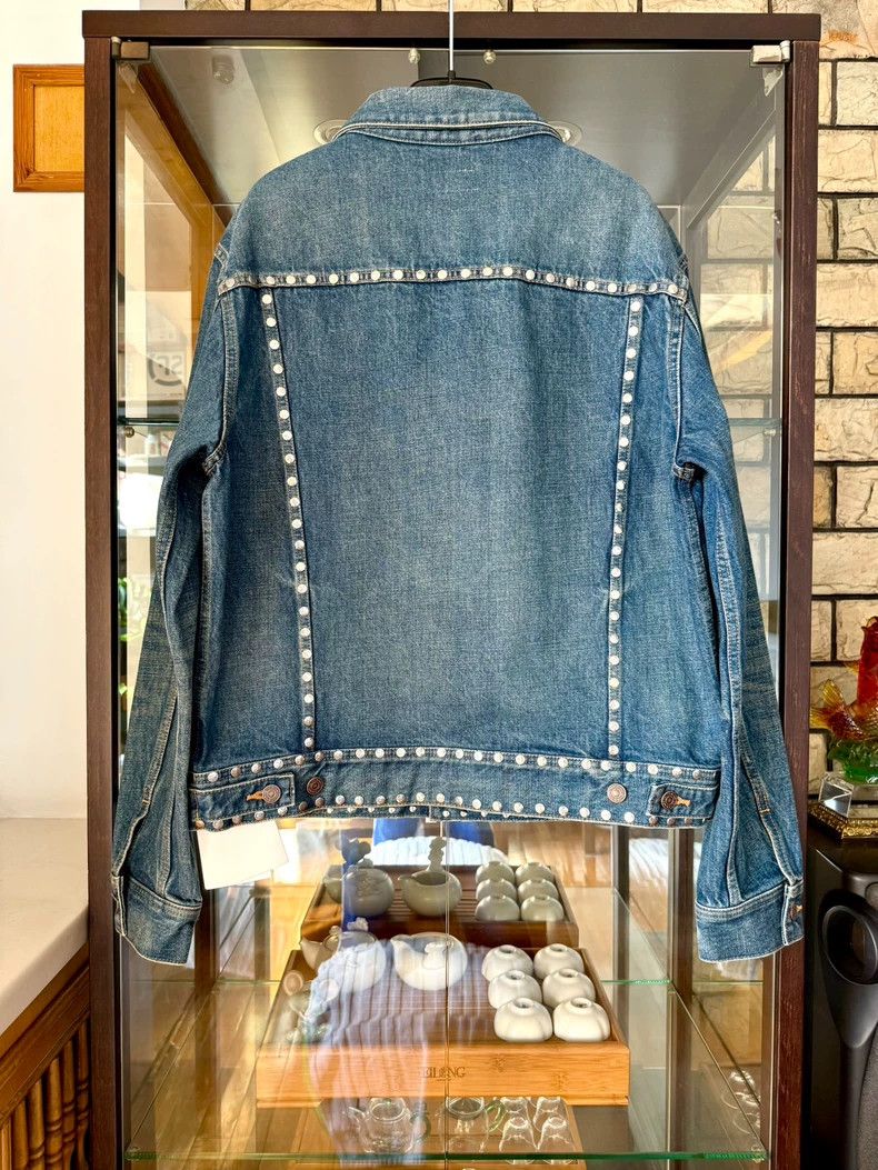 Celine celine 20 FW runway blue studded denim jacket 2501-Nextarro Size US XL / EU 56 / 4 - 4 Thumbnail