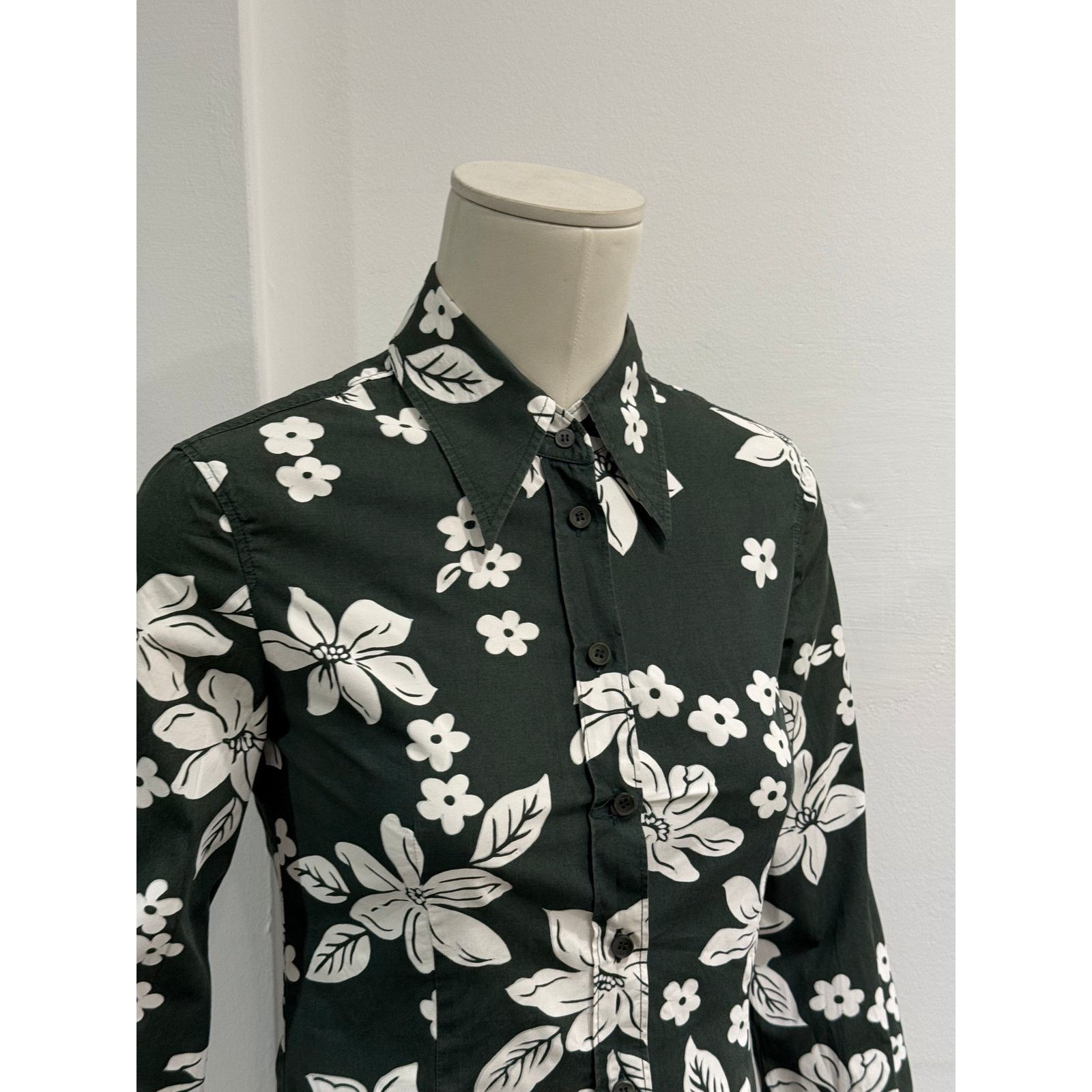 Miu Miu S/S2003 Miu Miu floral green shirt Size S / US 4 / IT 40 - 5 Thumbnail