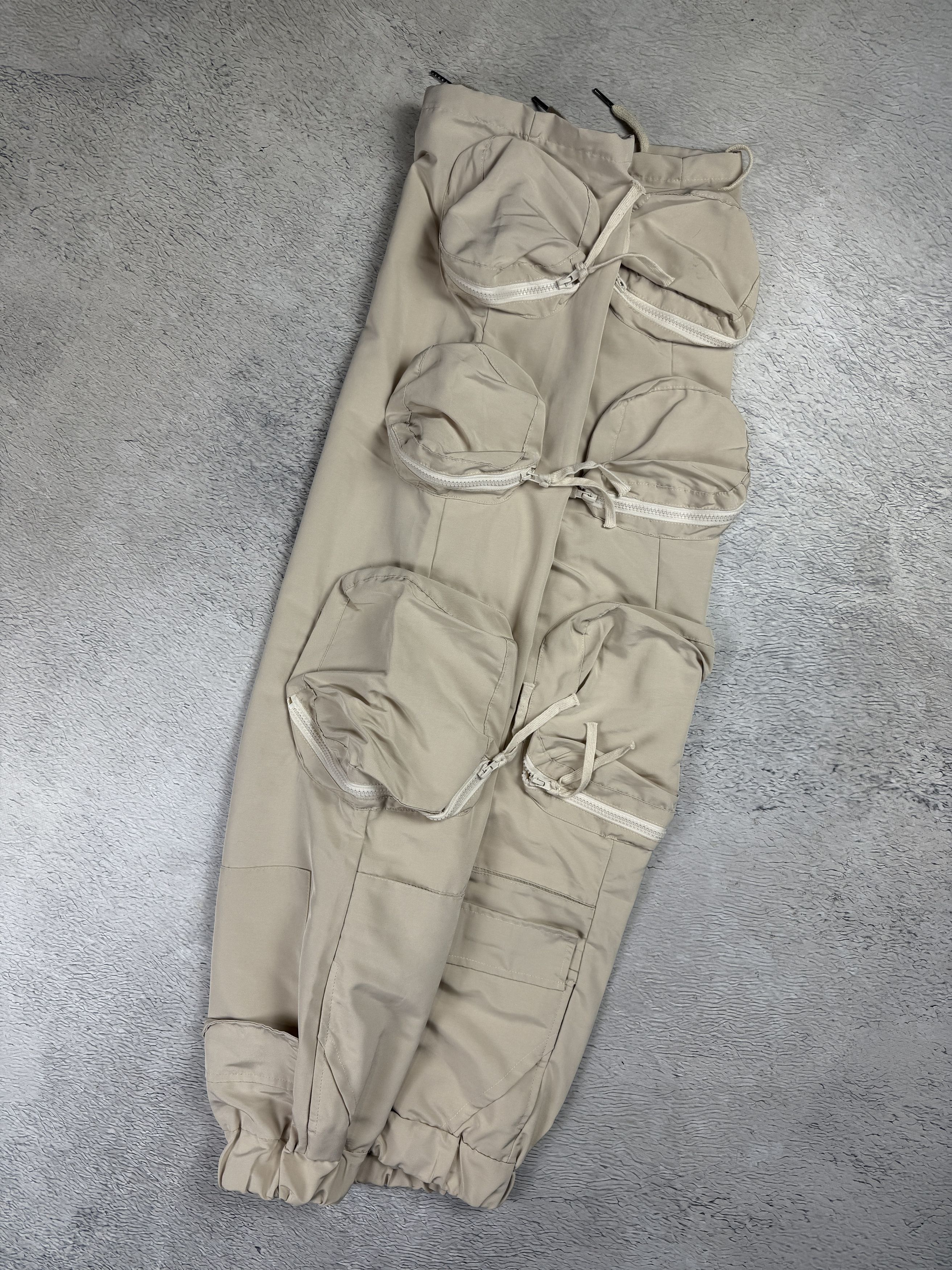 Japanese Brand CRAZY Cargo Pants Drill Multipockets Baggy SK8 Straight Size US 30 / EU 46 - 2 Thumbnail