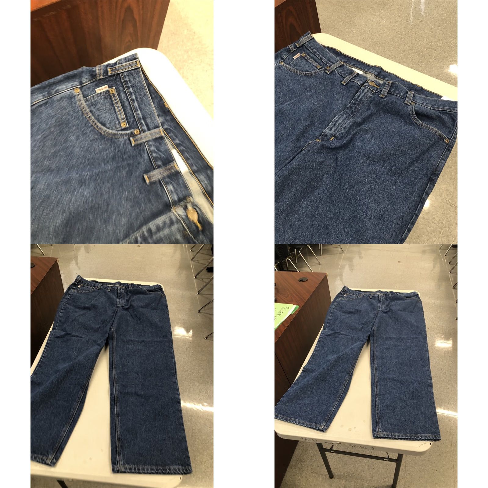 Carhartt Carhartt Jeans 46x30 Denim Straight Leg 5-Pocket Zipper Fly NWT DST B180 DST Big & Tall Mens Blue Denim Jeans Size US 30 / EU 46 - 9 Thumbnail