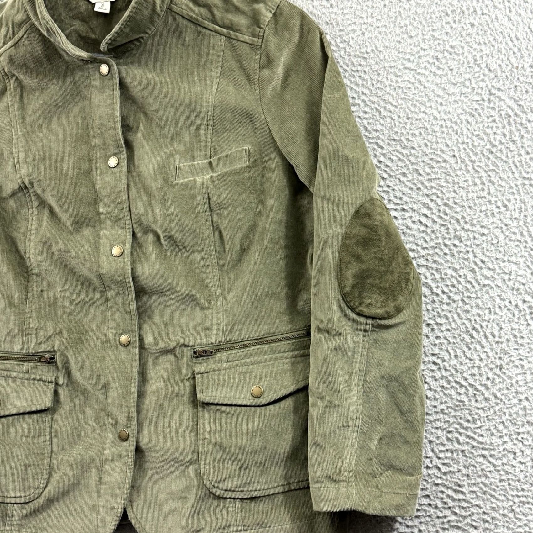 Vintage VINTAGE LL Bean Jacket Womens XL Green Corduroy Military Snap Pockets Elbow Patches Size XL / US 12-14 / IT 48-50 - 5 Thumbnail