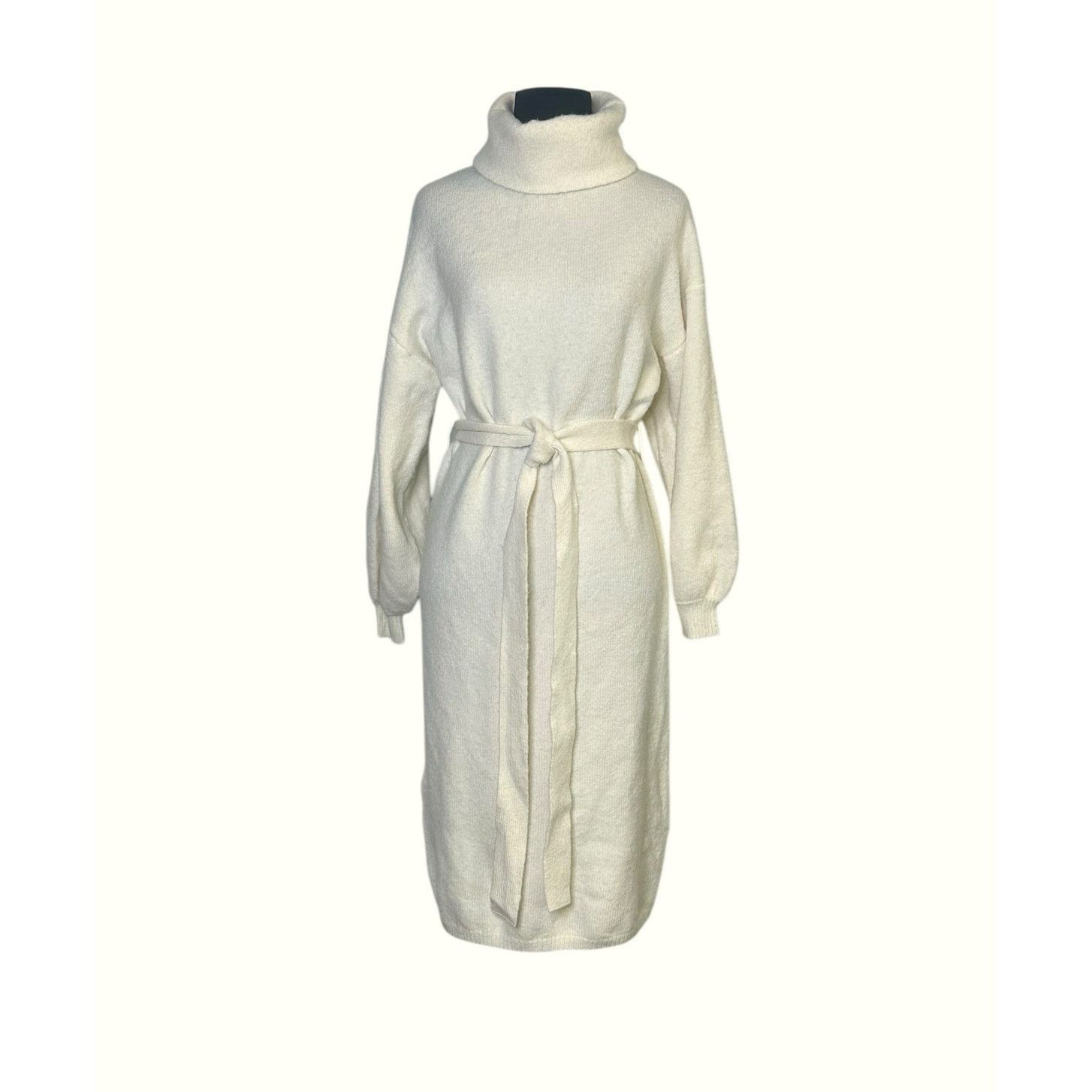 Asos ASOS DESIGN knitted tie waist roll neck midi dress size 2P Size XS / US 0-2 / IT 36-38 - 1 Thumbnail