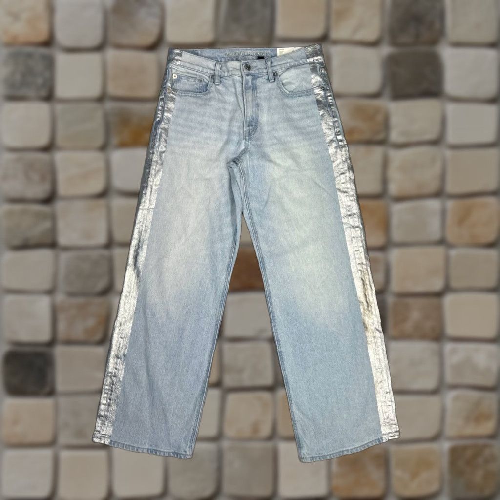American Eagle Outfitters VINTAGE American Eagle Outfitters Stovepipe Jeans Womens 6 Blue Denim Stretch 30x29 Size 28" / US 6 / IT 42 - 1 Thumbnail