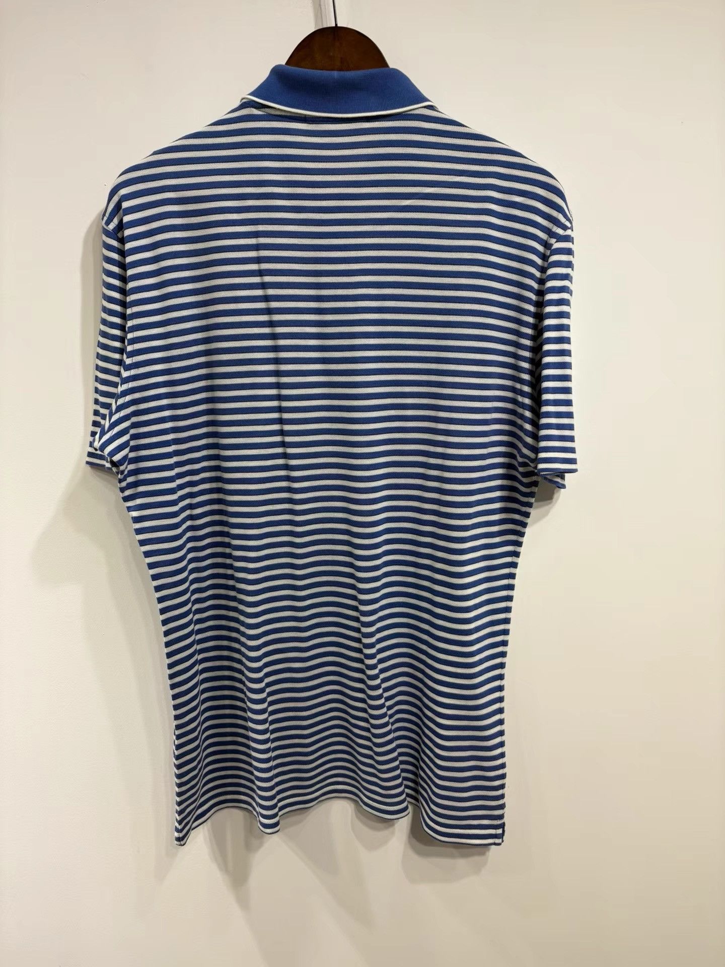 Ermenegildo Zegna Ermenegildo Zegna Blue White Striped Polo Shirt K29 Size US L / EU 52-54 / 3 - 2 Thumbnail