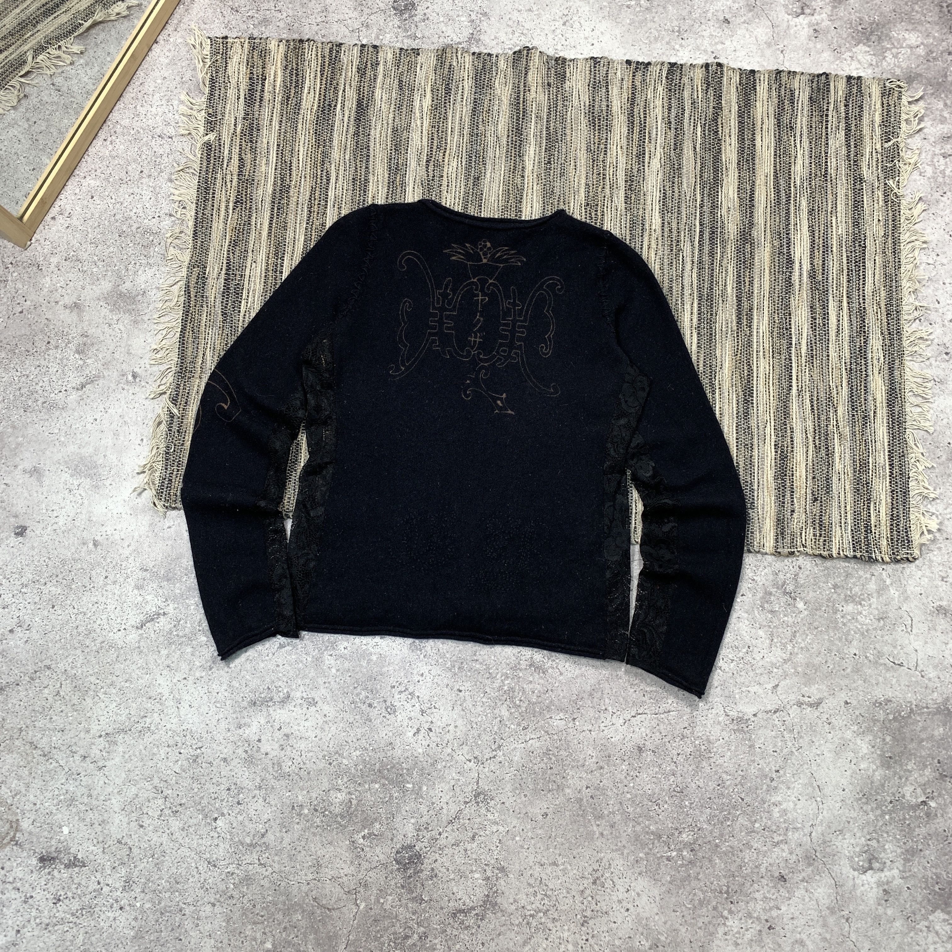 Japanese Brand Vintage Ghotic Revolution Y2K 90s Women's Black Sweater M Size M / US 6-8 / IT 42-44 - 2 Thumbnail