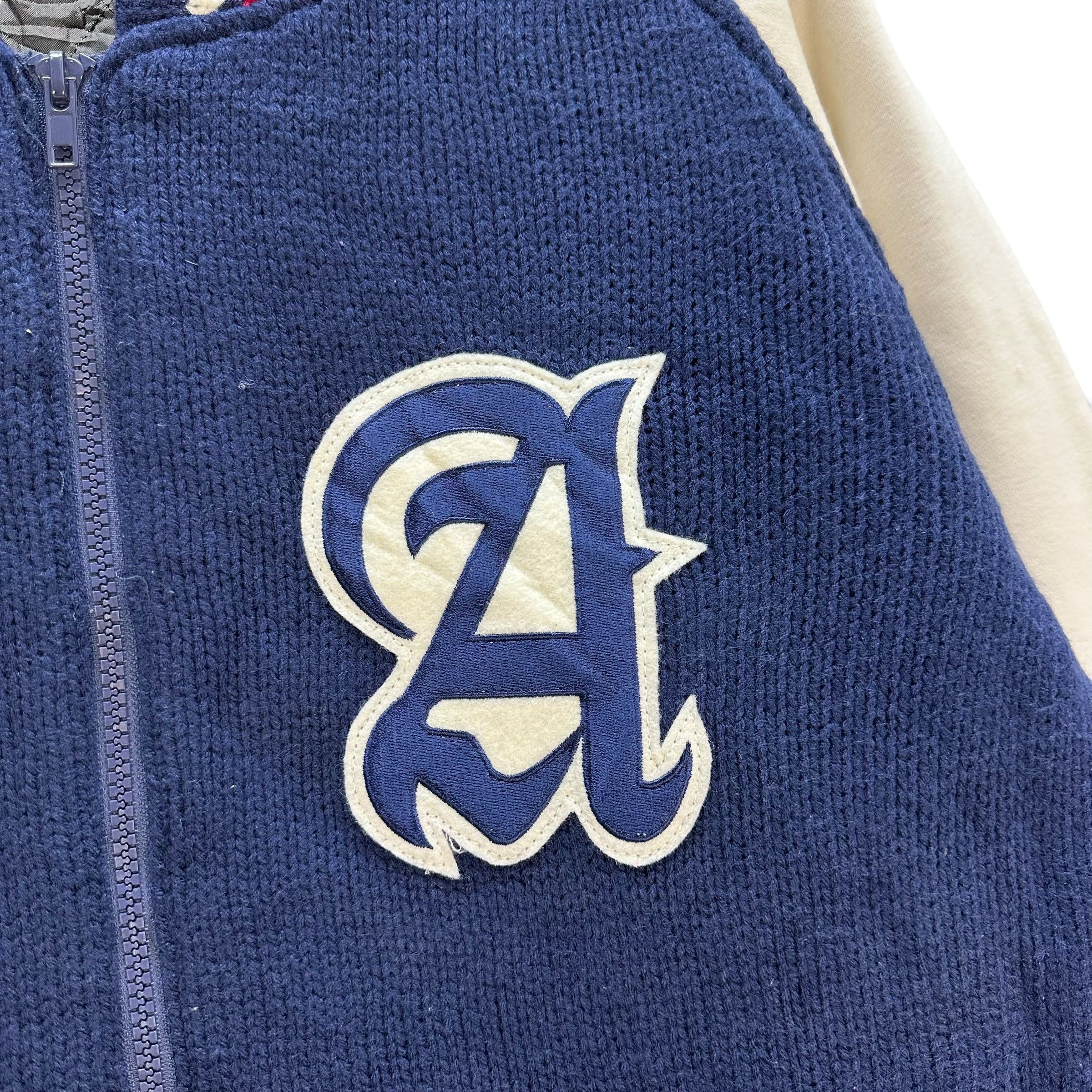 Native NATIVE AMERICAN Graphic Logo Knitted Bomber Jacket #A55-1259 Size US L / EU 52-54 / 3 - 5 Thumbnail