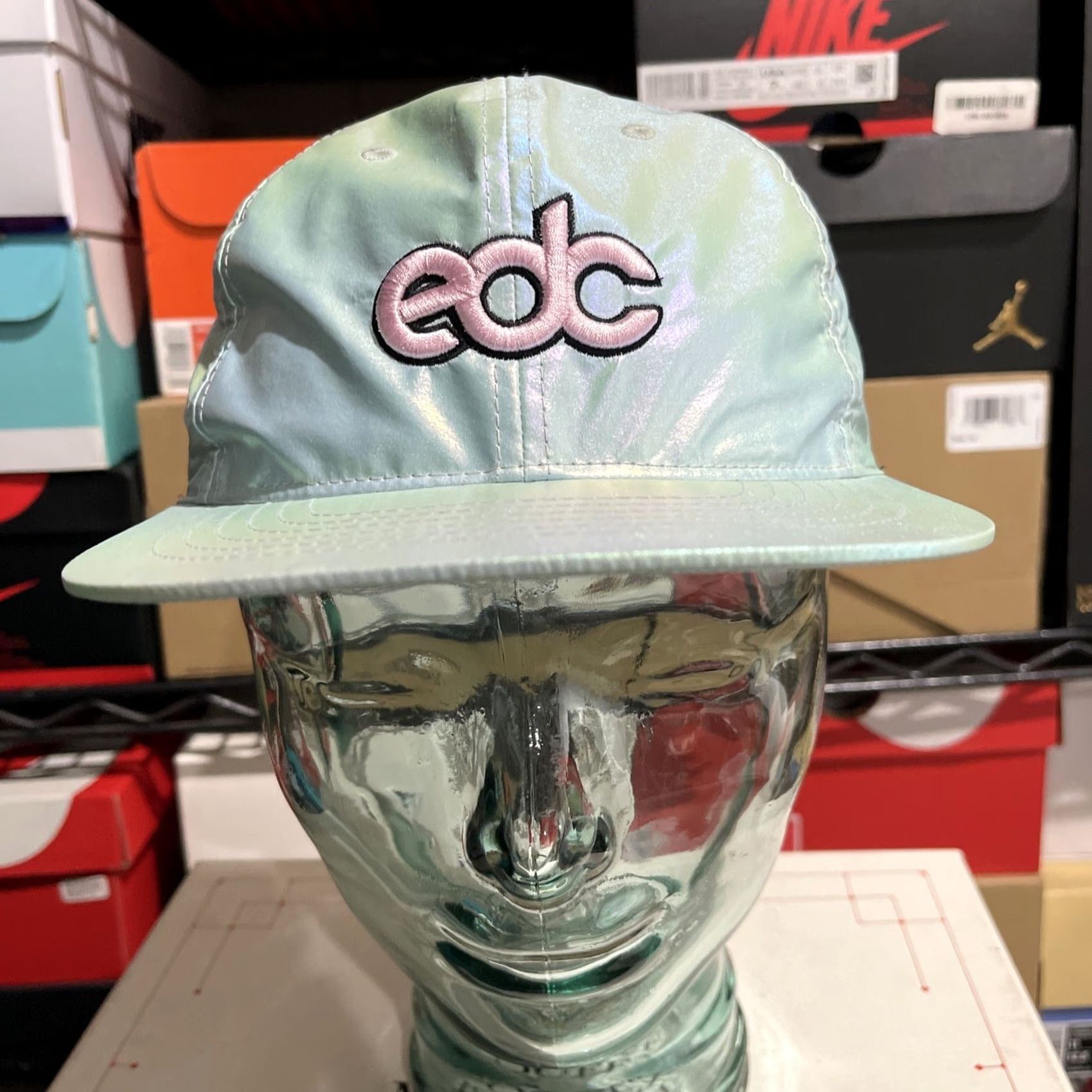 Vintage VINTAGE? EDC Hat Adult Snapback Electric Daisy Carnival Iridescent Insomniac One Size Size ONE SIZE - 2 Thumbnail
