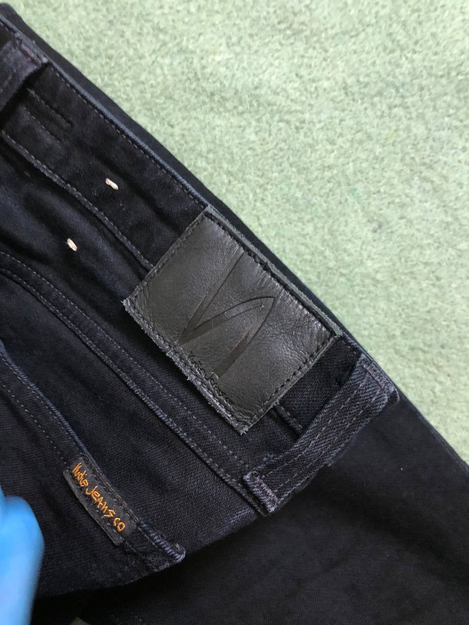 Nudie Jeans NUDIE Black Wash Denim Regular Skinny Straight Jeans Size US 32 / EU 48 - 5 Thumbnail