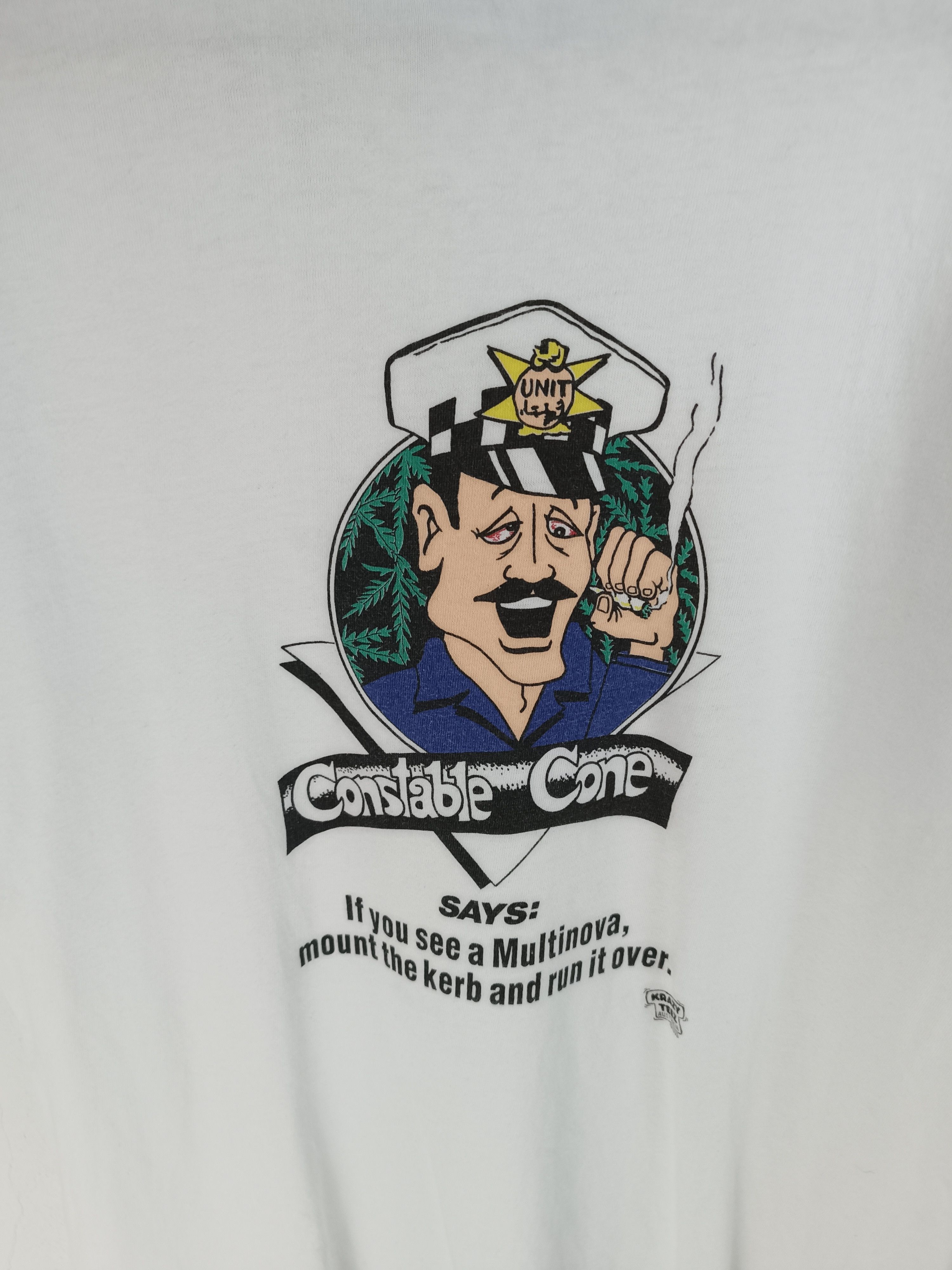 Vintage VINTAGE CONSTABLE CONE HIGH 420 MARIJUANA ADULT HUMOR TEE Size US L / EU 52-54 / 3 - 7 Thumbnail