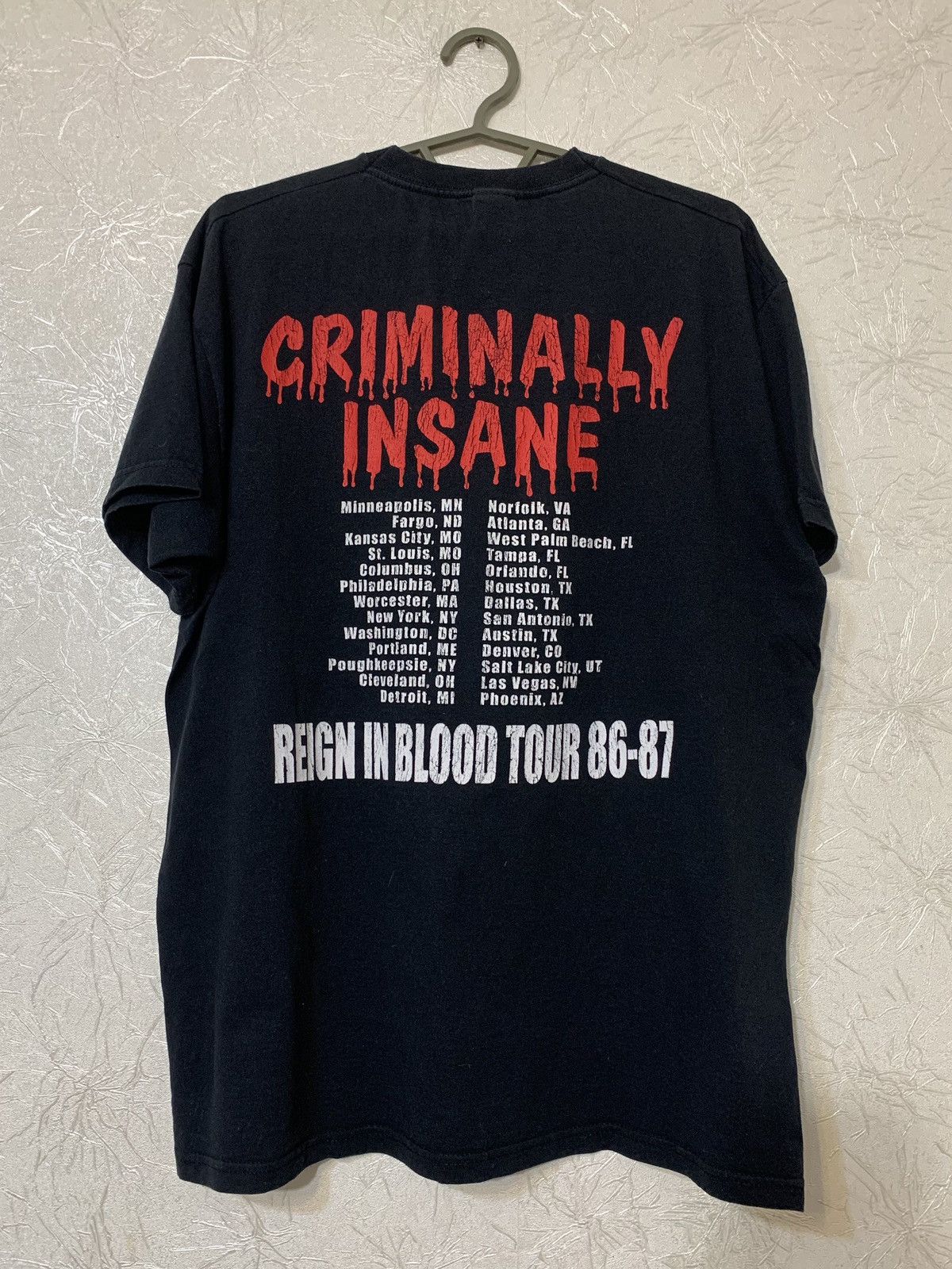 Band Tees × Slayer × Vintage Vintage Slayer Reign In Blood Tour 2005 Re Print Band Tee Size US L / EU 52-54 / 3 - 2 Thumbnail