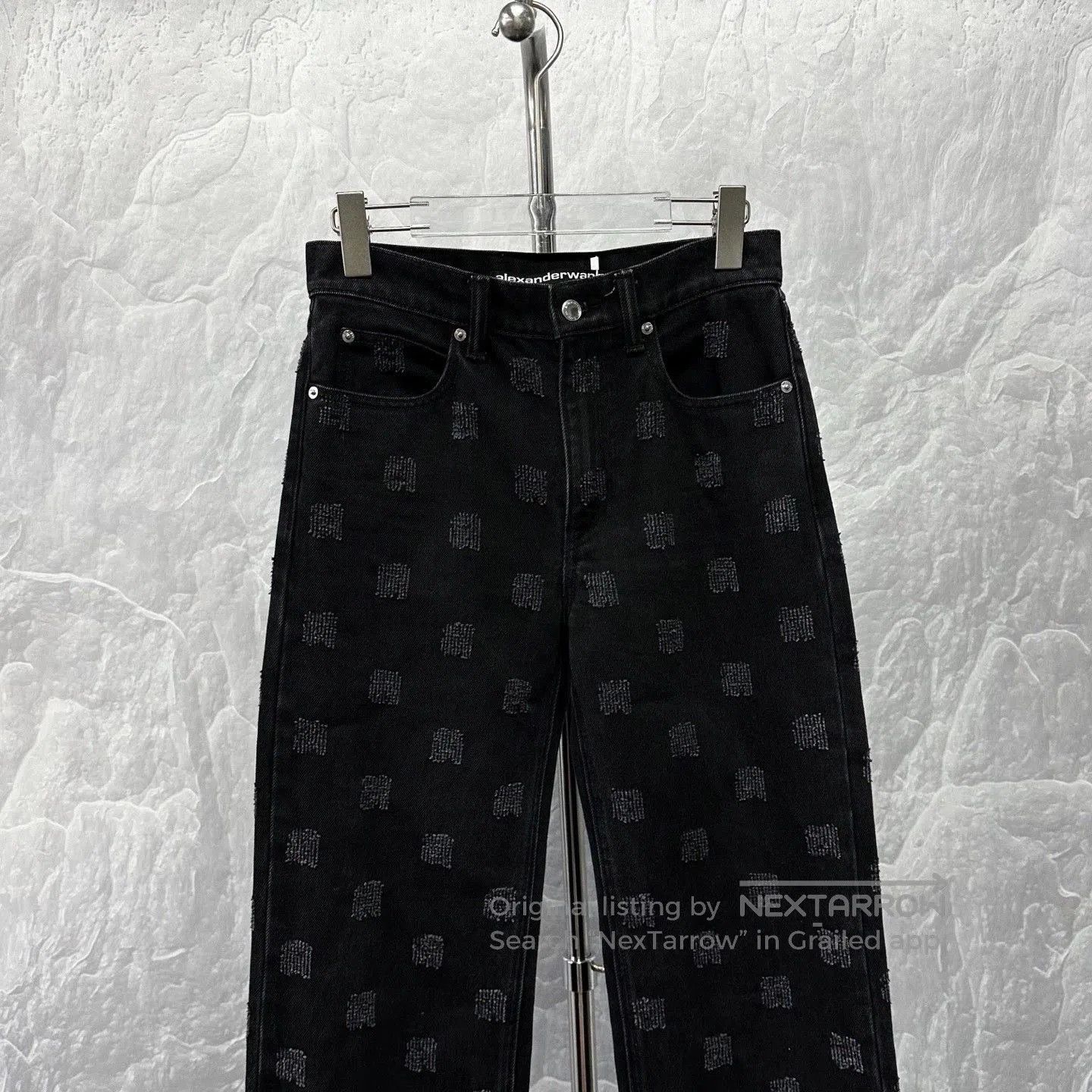 Alexander Wang alexander wang distressed leather patch denim pants. Size US 26 / EU 42 - 2 Thumbnail