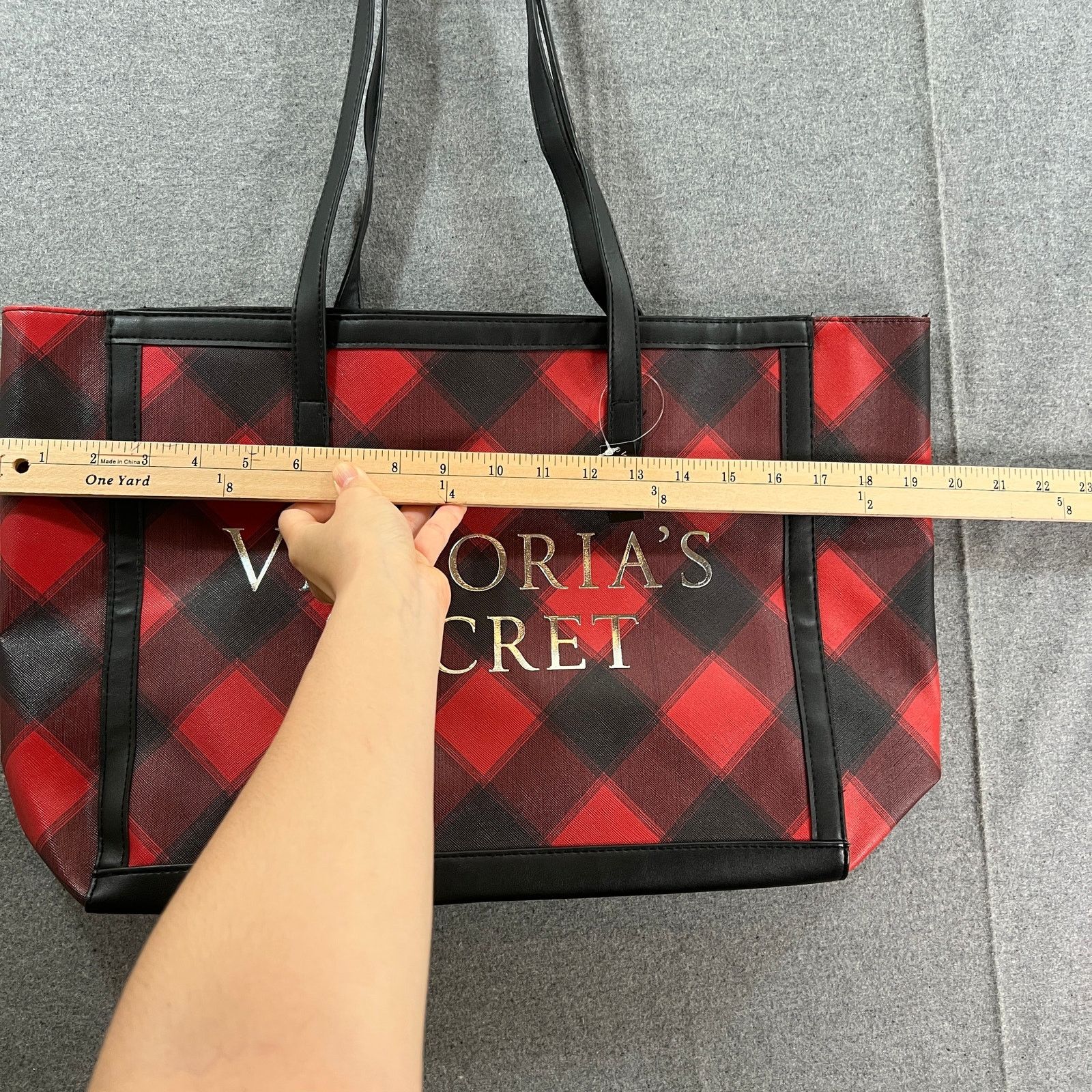 Victoria's Secret Victoria's Secret Women Red Plaid Handbags Size ONE SIZE - 5 Thumbnail