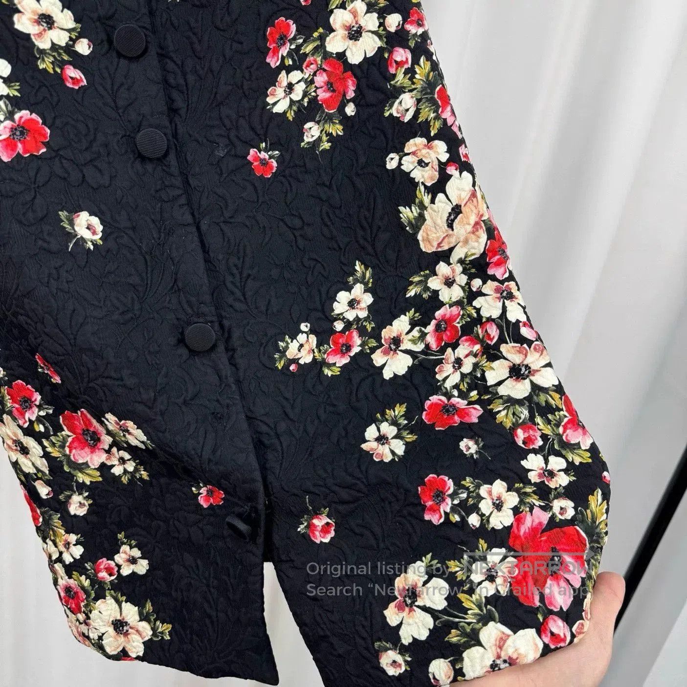 Dolce & Gabbana Dolce&Gabbana Floral Embossed Dress. Size XS / US 0-2 / IT 36-38 - 4 Thumbnail