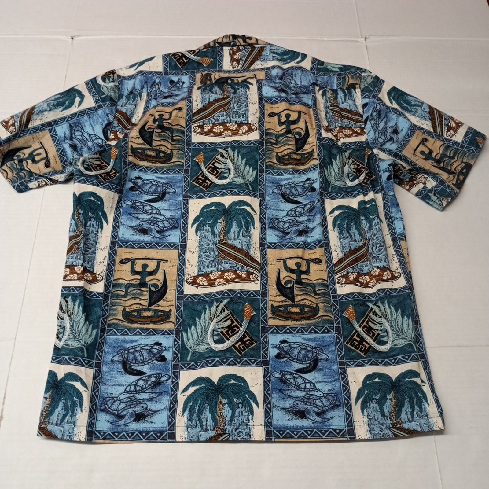Other VTG Hawaiian Shirt Blue Fish Palms Surf Men’s Size L USA Size US L / EU 52-54 / 3 - 6 Thumbnail
