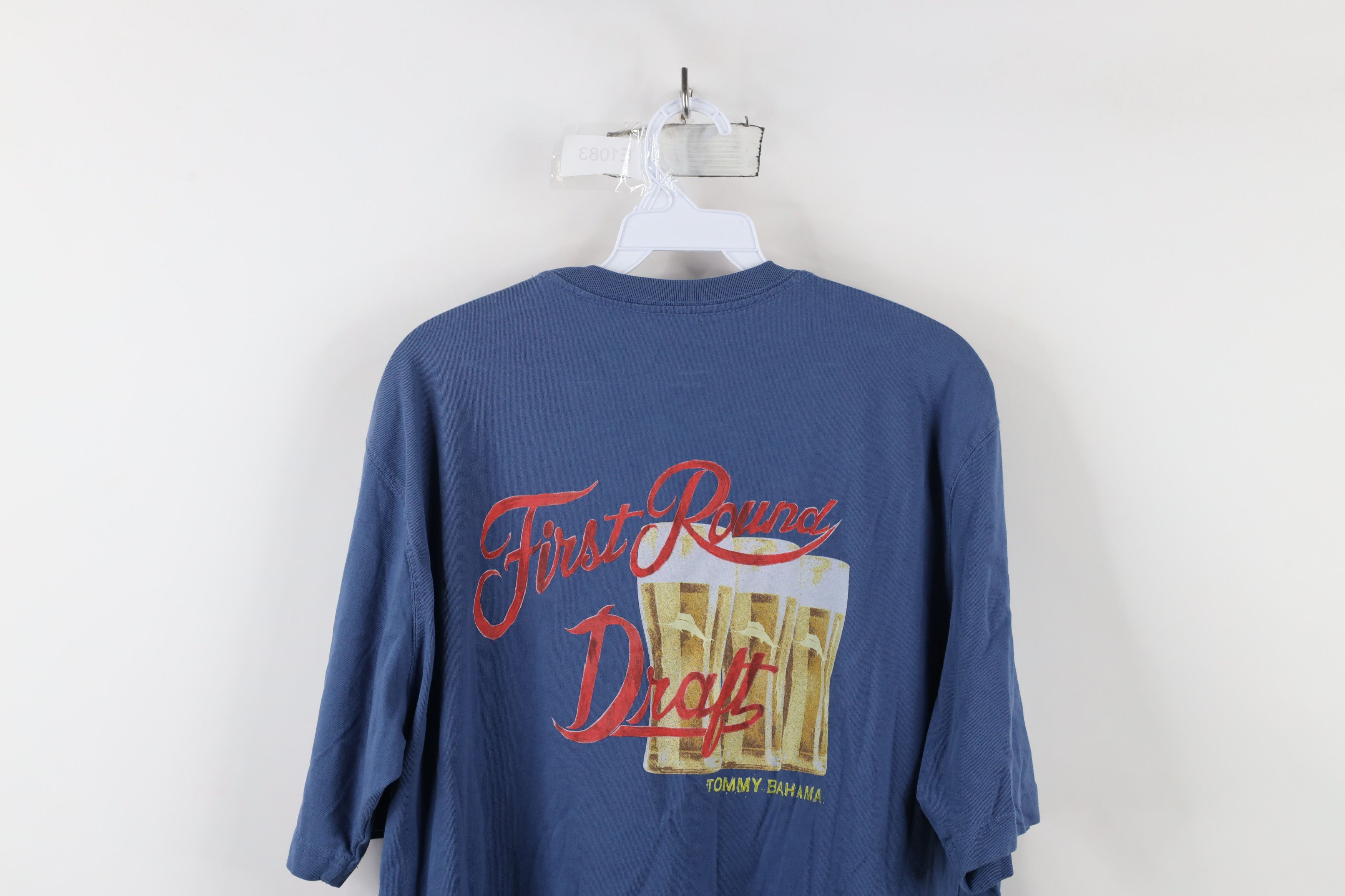 Tommy Bahama × Vintage Tommy Bahama Relax First Round Draft Beer Football T-Shirt Size US L / EU 52-54 / 3 - 11 Thumbnail